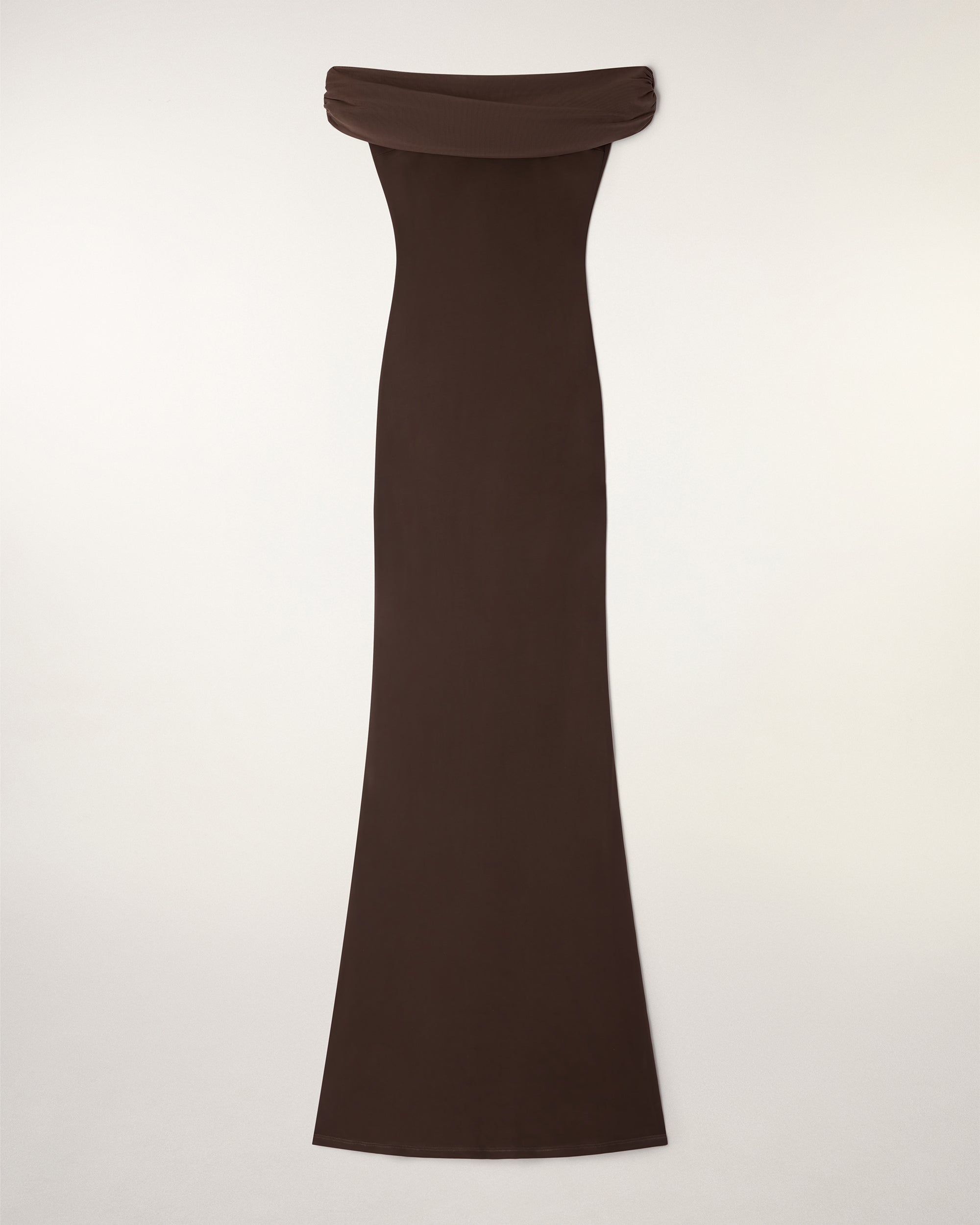 Draped Bandeau Long Dress (S26 / FEMME / Chocolat)