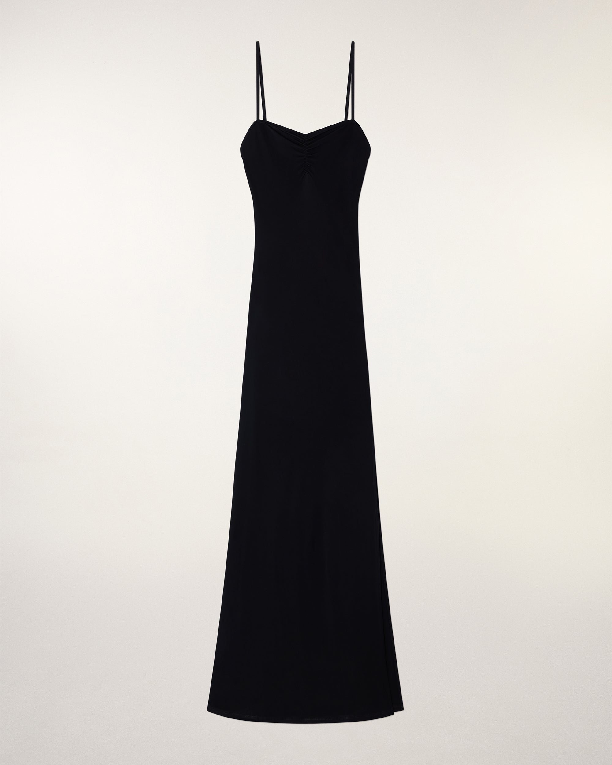 Heart Cut-Out Strappy Long Dress (S26 / FEMME / Noir)
