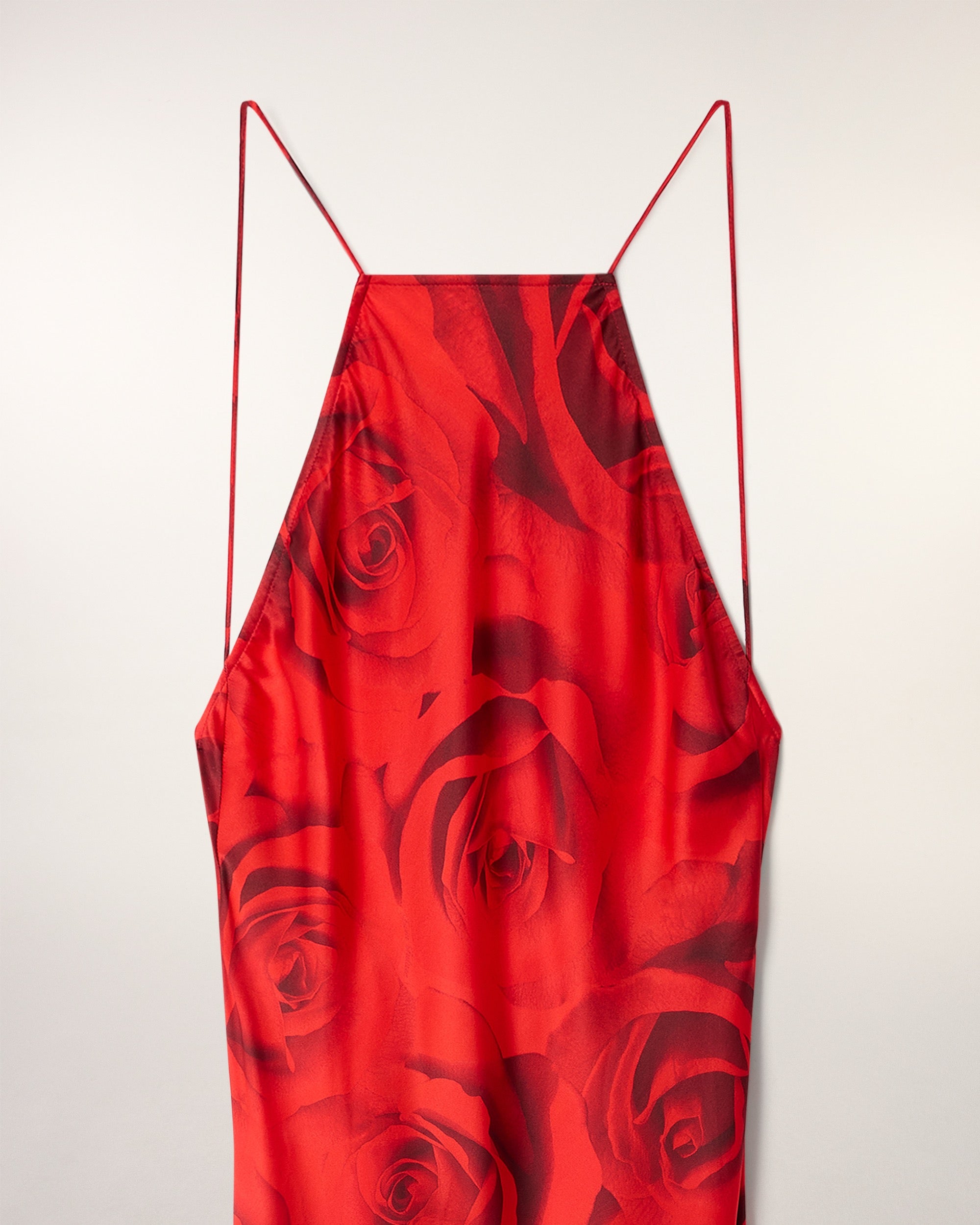 Backless Long Strappy Dress (S26/ FEMME/ Wild Rose Heat)