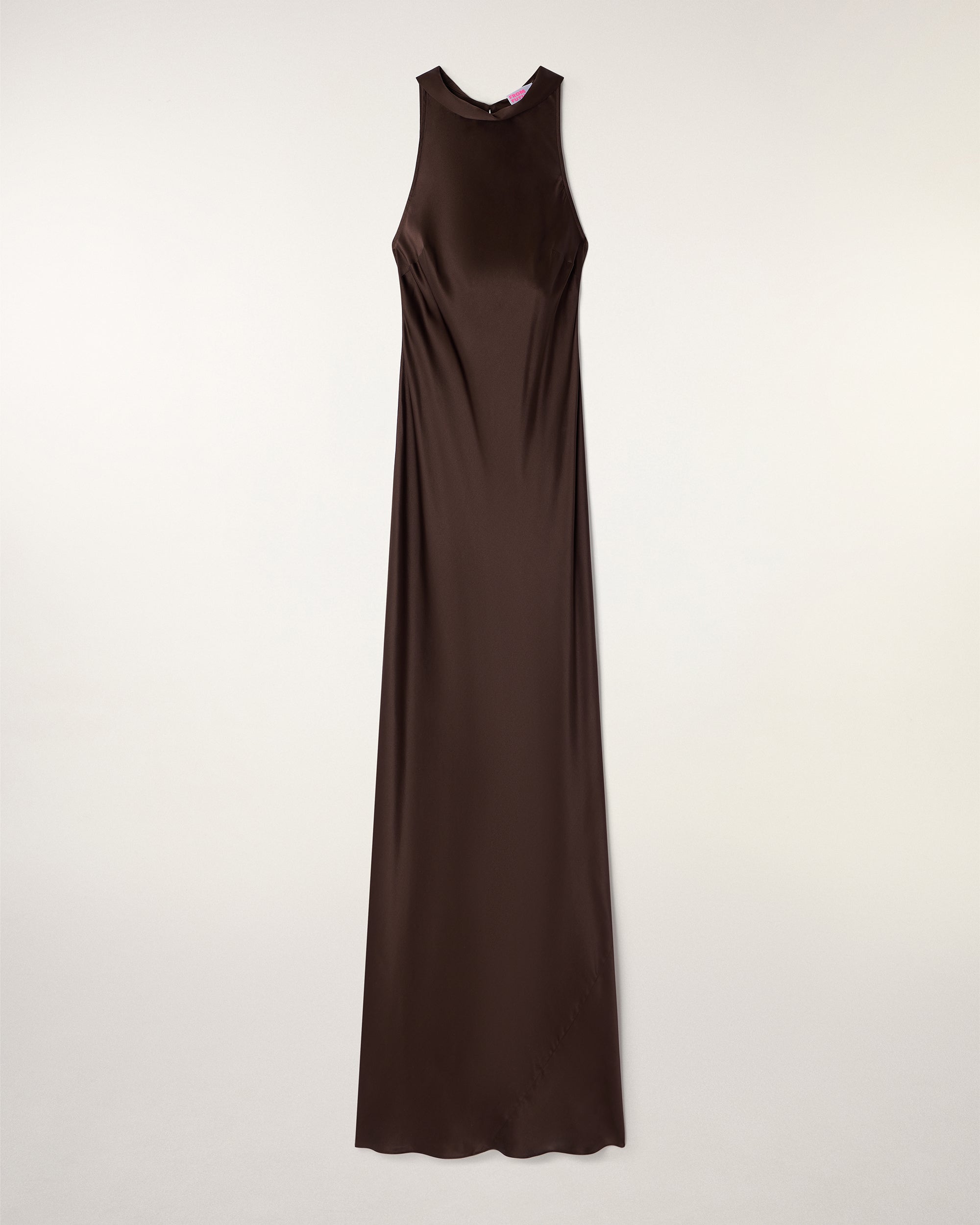 Scarf Neck Long Dress (S26/ FEMME/ Chocolat)