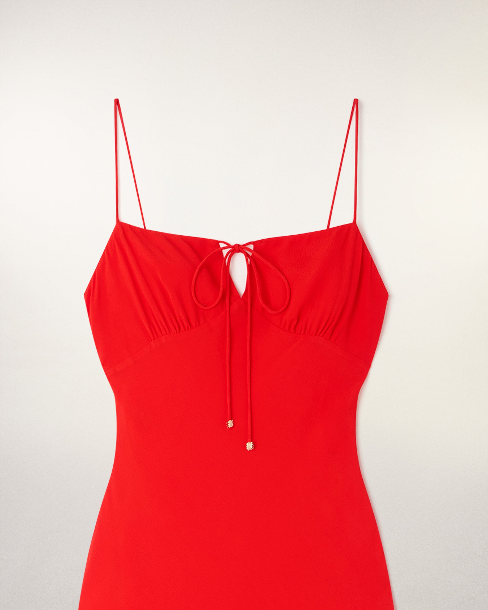 Jewel Tie Strappy Long Dress (S26 / FEMME / Sunset Coral)