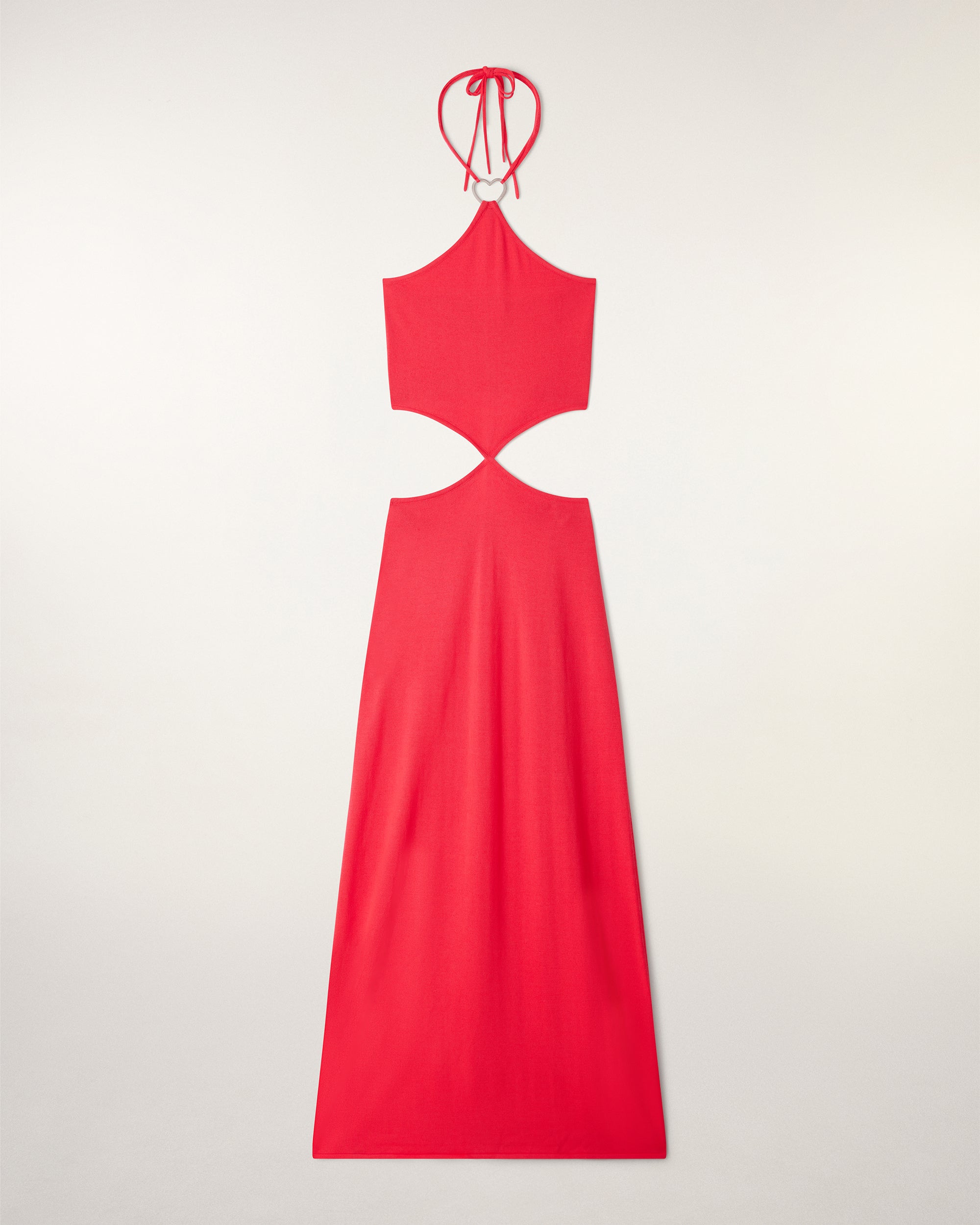 Jewel Heart Cut-Out Long Dress (S26 / FEMME / Love Coral / RWS)
