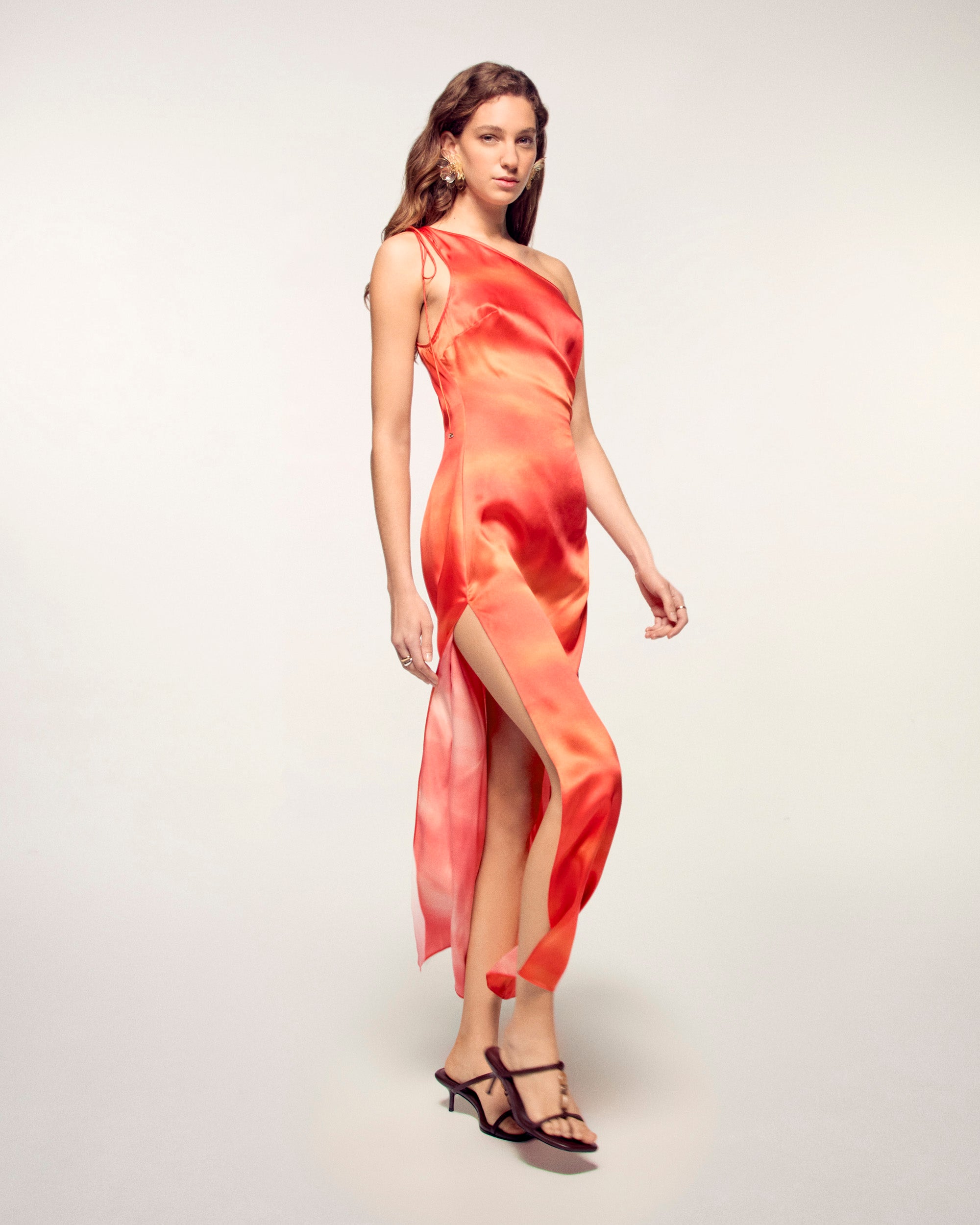 Asymmetric Long Dress (S26 / FEMME / Sunset Samba)