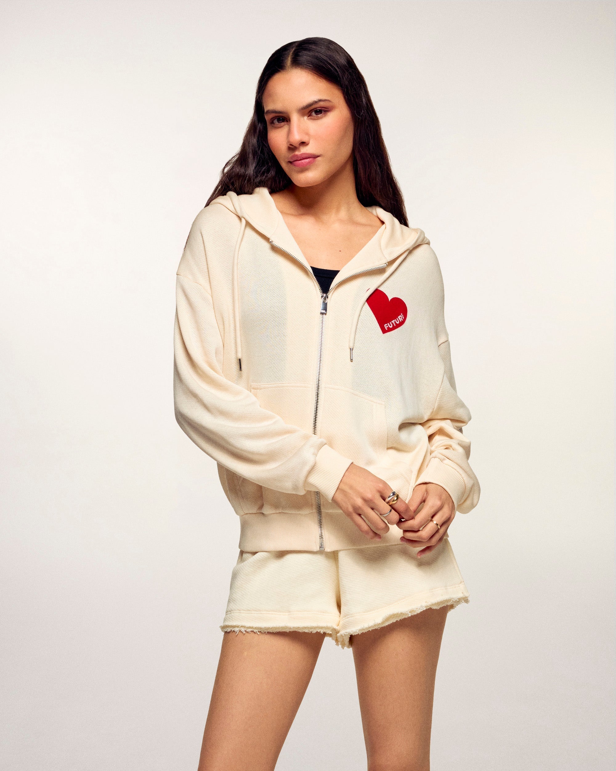 Heart Hoodie Sweatshirt (S26 / FEMME / Sable)