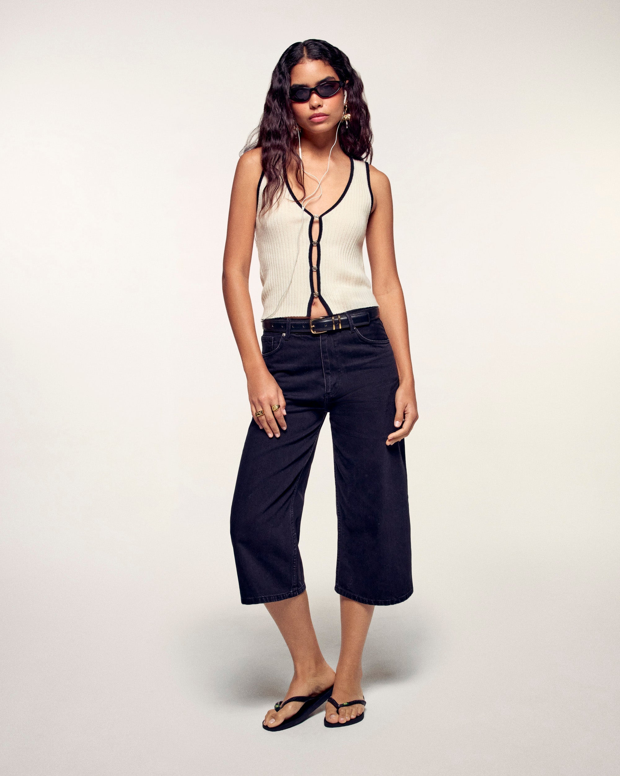 Jewel Strap Top (S26 / FEMME / Ecru)