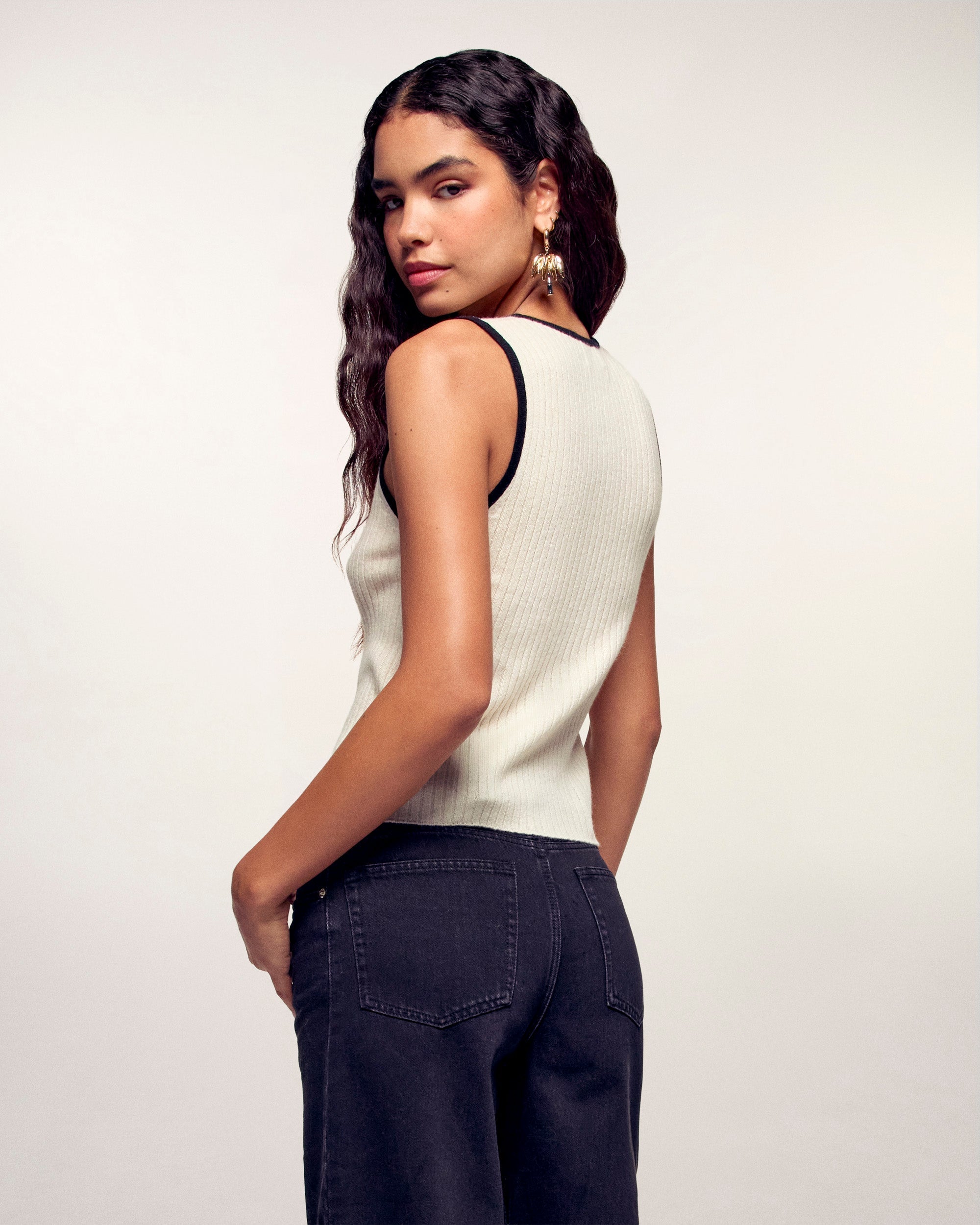 Jewel Strap Top (S26 / FEMME / Ecru)