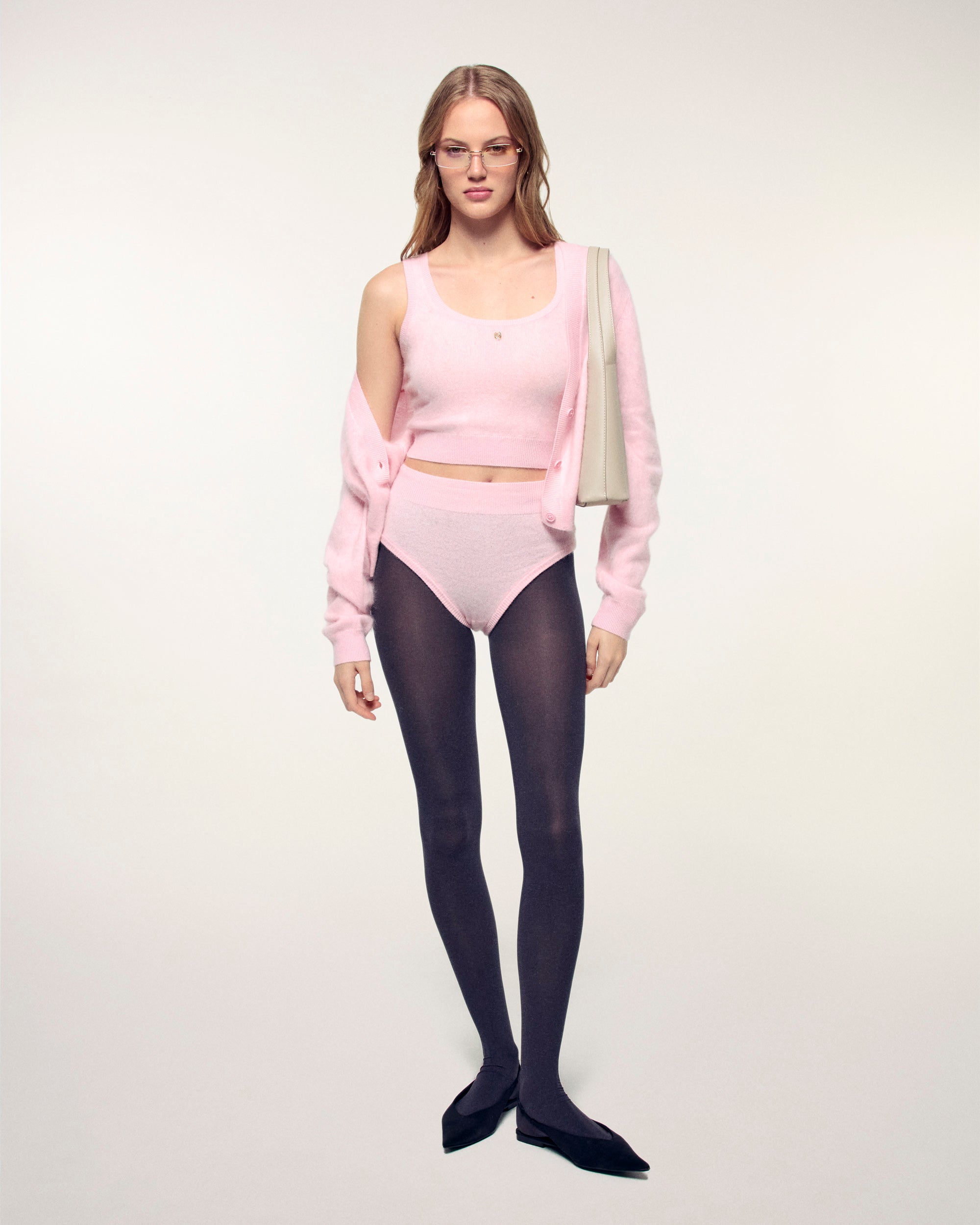 Brushed Cashmere Top Bralette (S26/ FEMME/ Cloudy Pink)