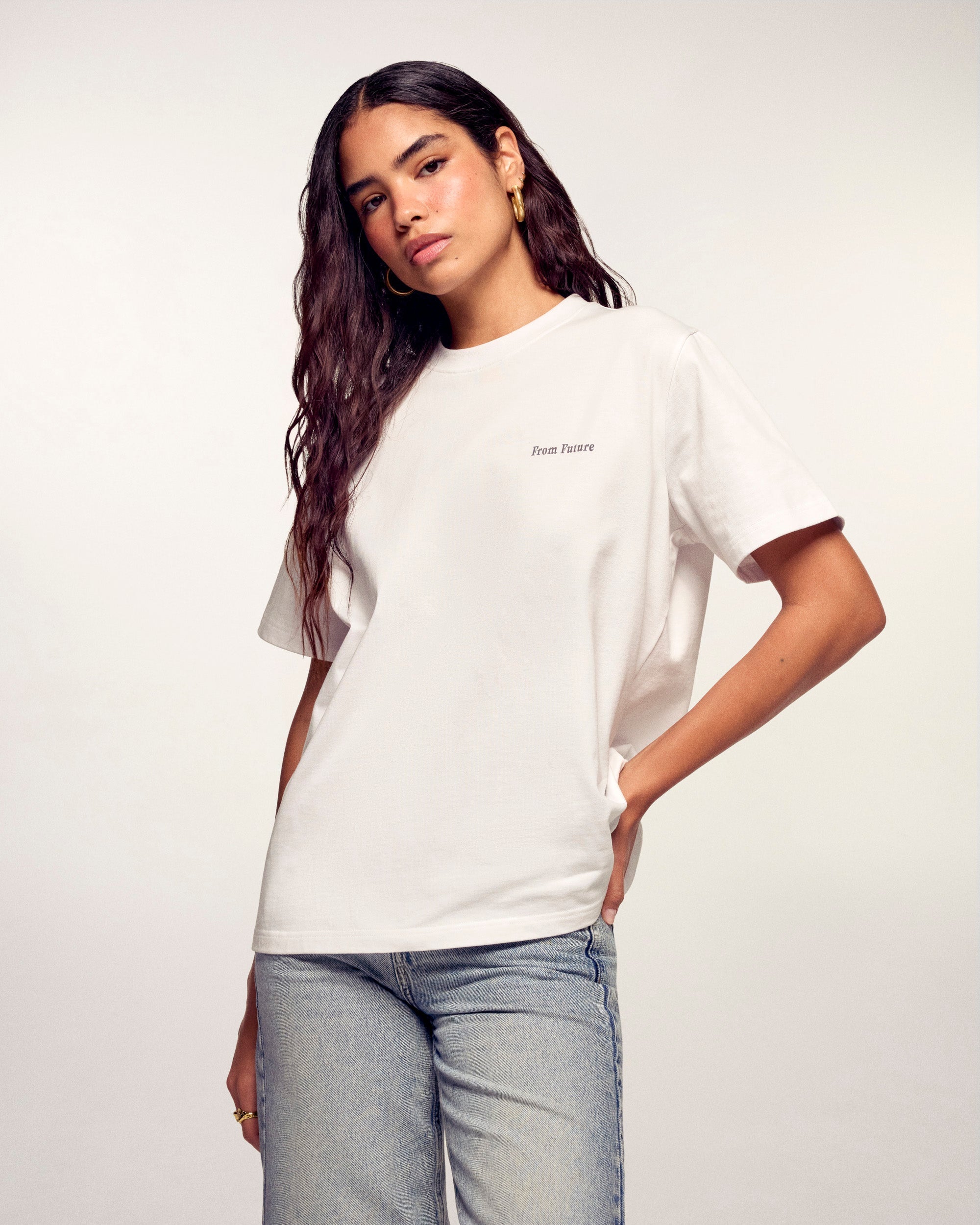 "Summer Cruising" Printed T-Shirt (S26 / FEMME / Blanc)