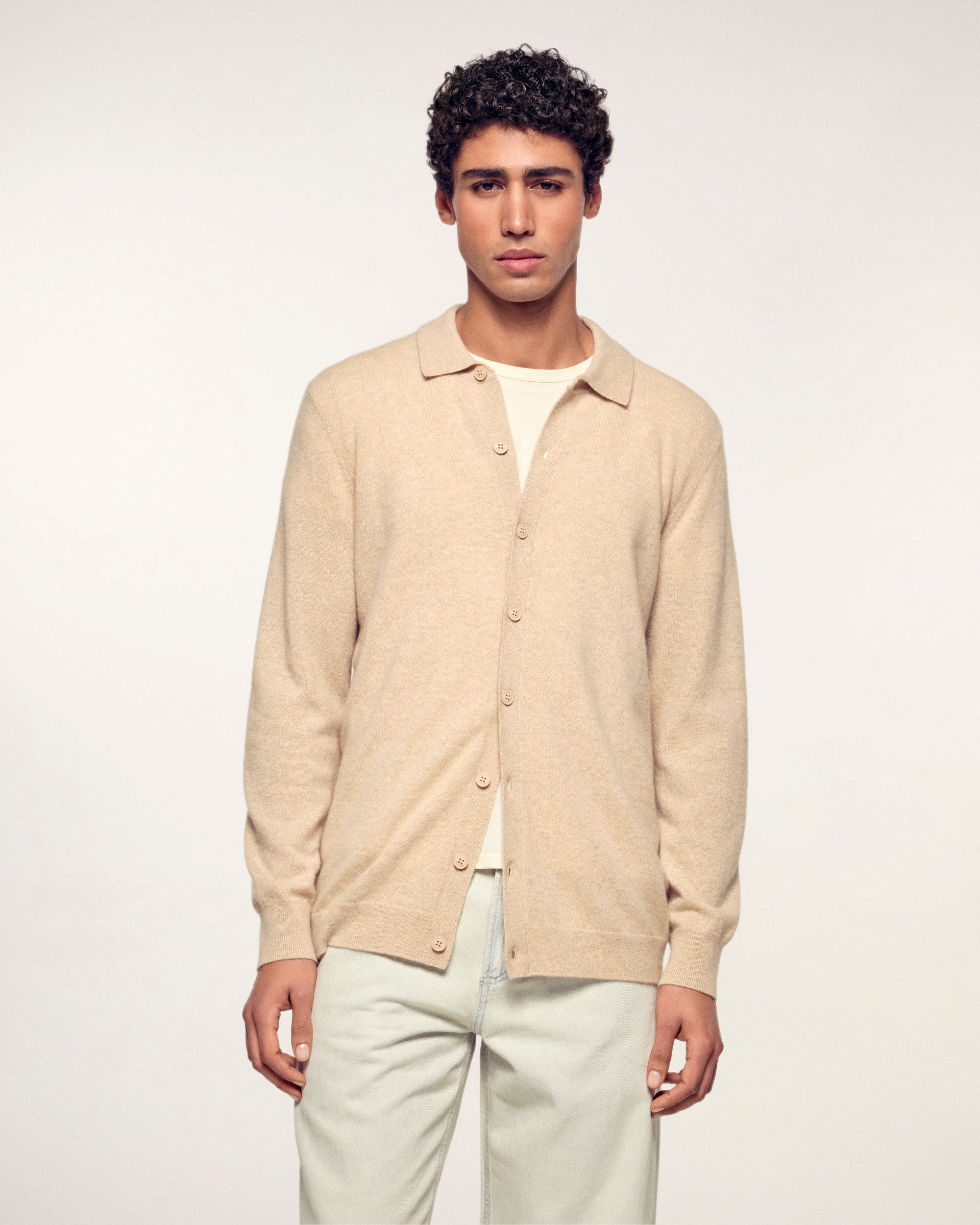 Long Sleeve Shirt (S26 / HOMME / Beige Chiné)