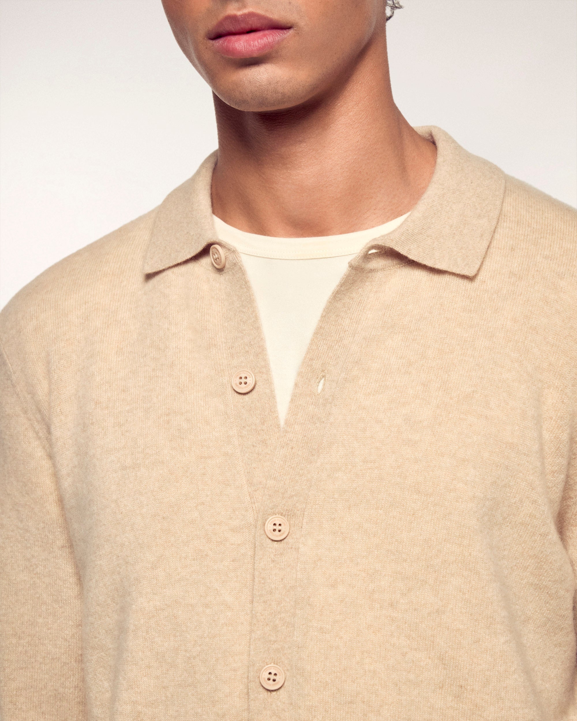 Long Sleeve Shirt (S26 / HOMME / Beige Chiné)