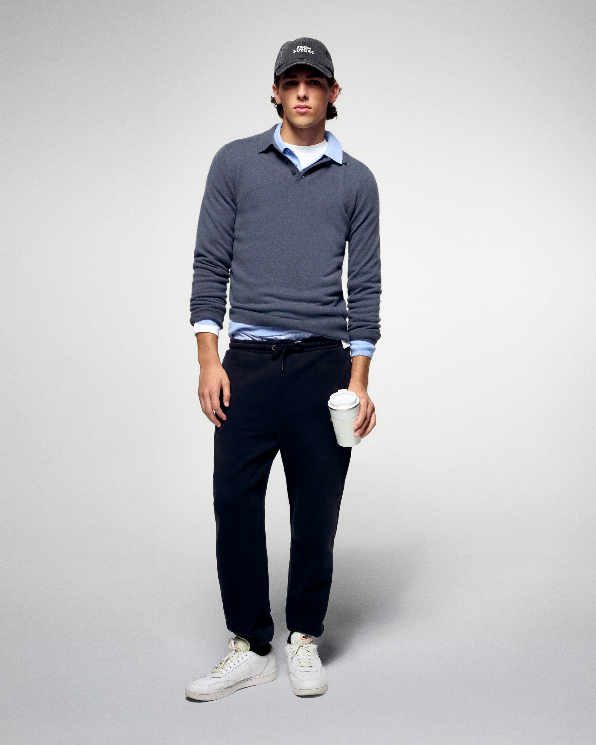 Polo neck sweater (H25 / HOMME / Storm Grey)