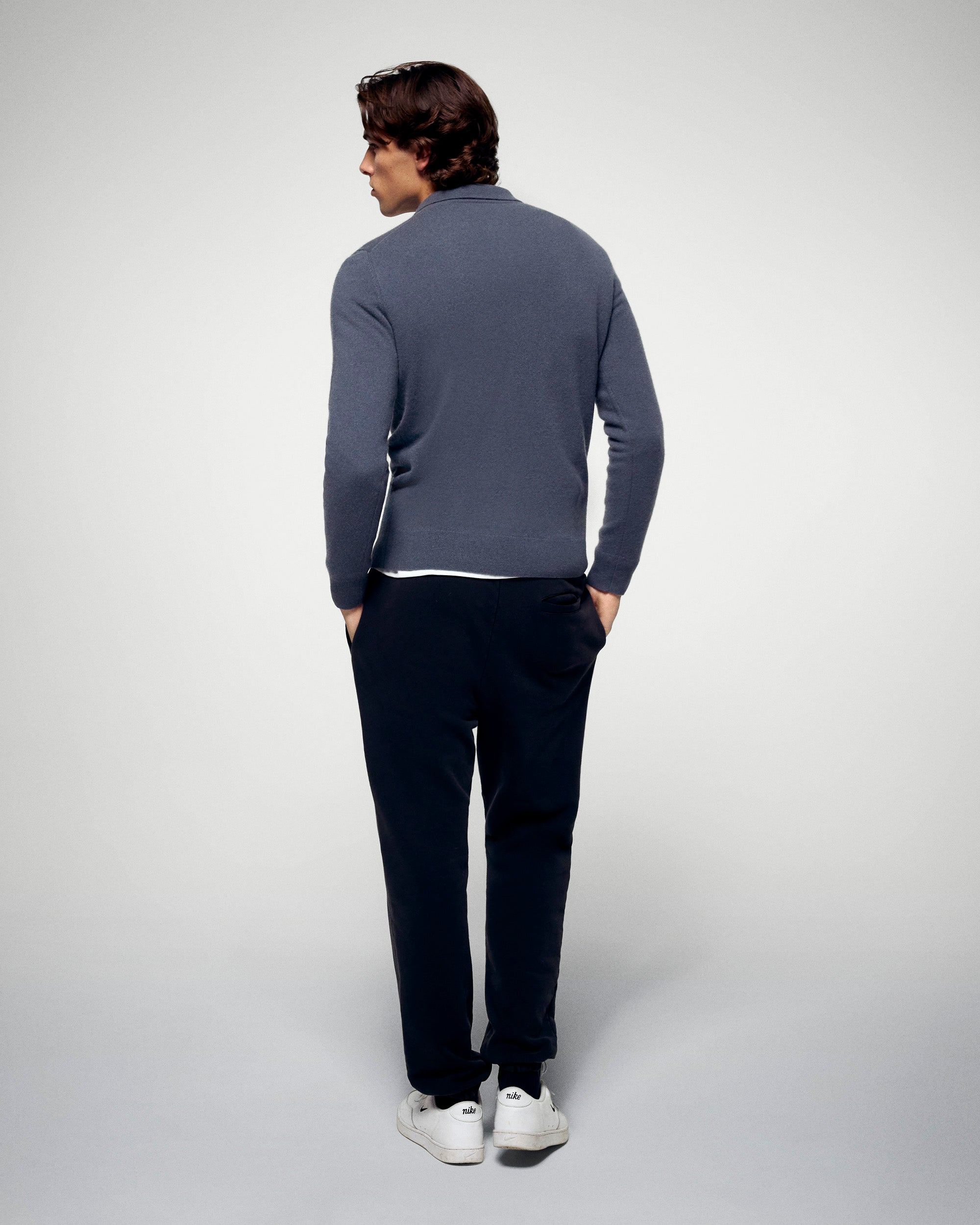 Polo neck sweater (H25 / HOMME / Storm Grey)