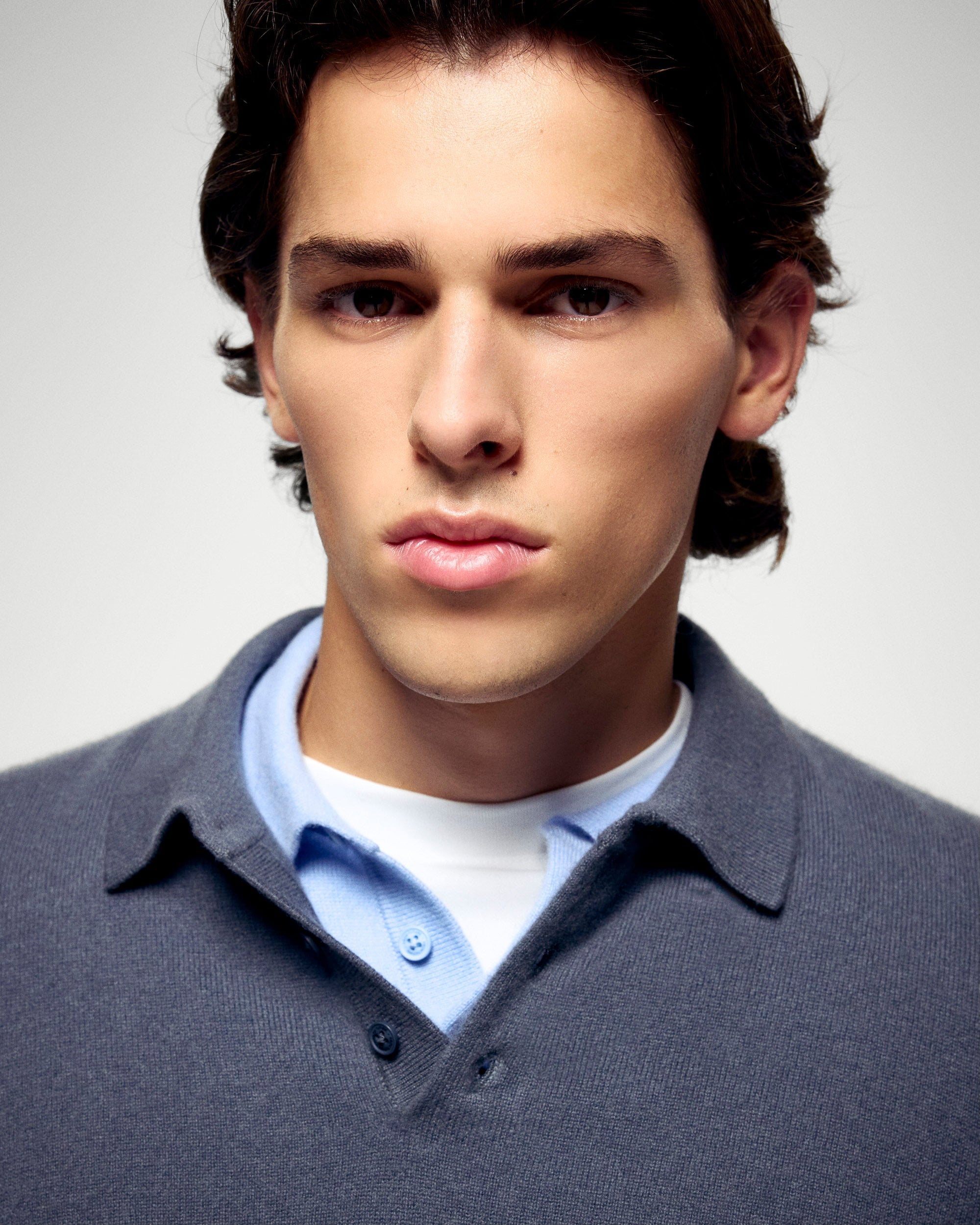 Polo neck sweater (H25 / HOMME / Storm Grey)