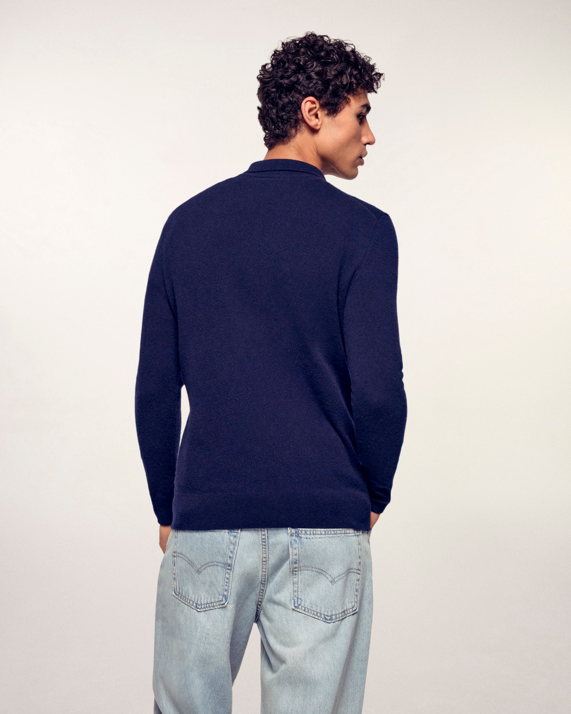 Polo Neck Sweater (S26 / MEN / Navy)