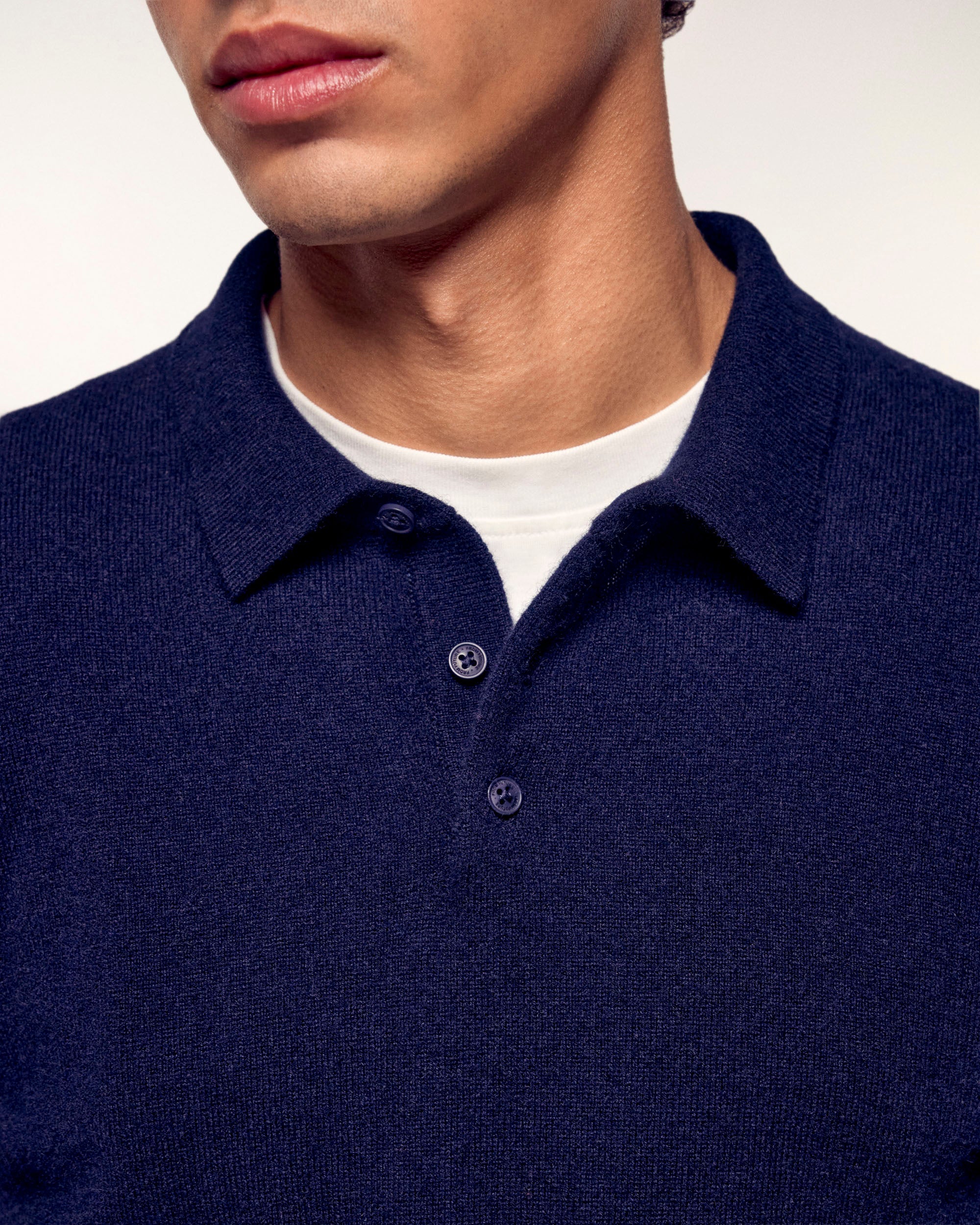 Polo Neck Sweater (S26 / MEN / Navy)