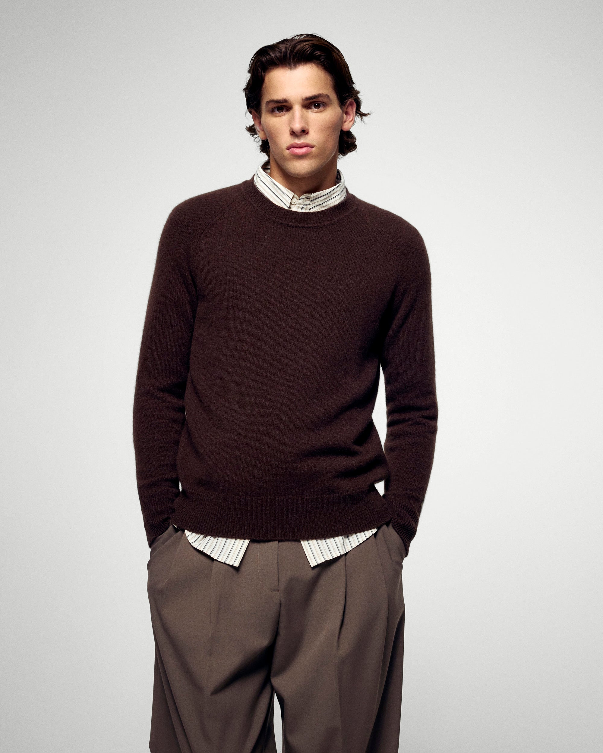 Crewneck Sweater (H25 / HOMME / Chocolate)