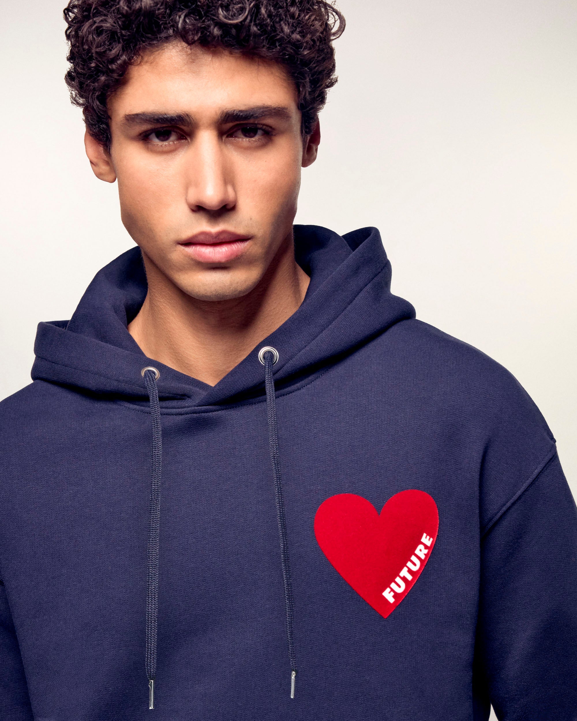 Heart Hoodie Sweatshirt (S25 / MEN / Navy)