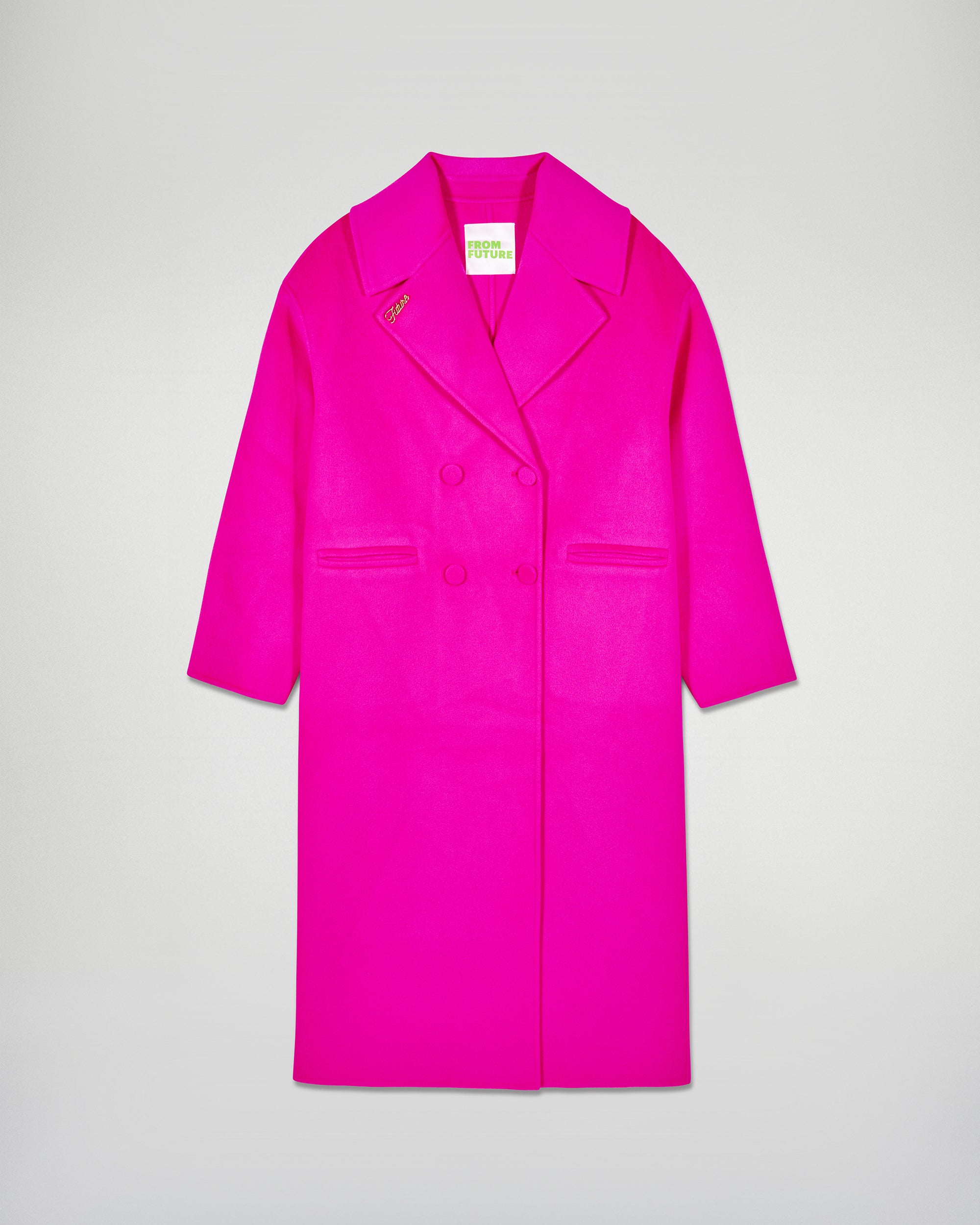 Outerwear Double-Breasted Coat (H25 / FEMME / Cosmic Pink)