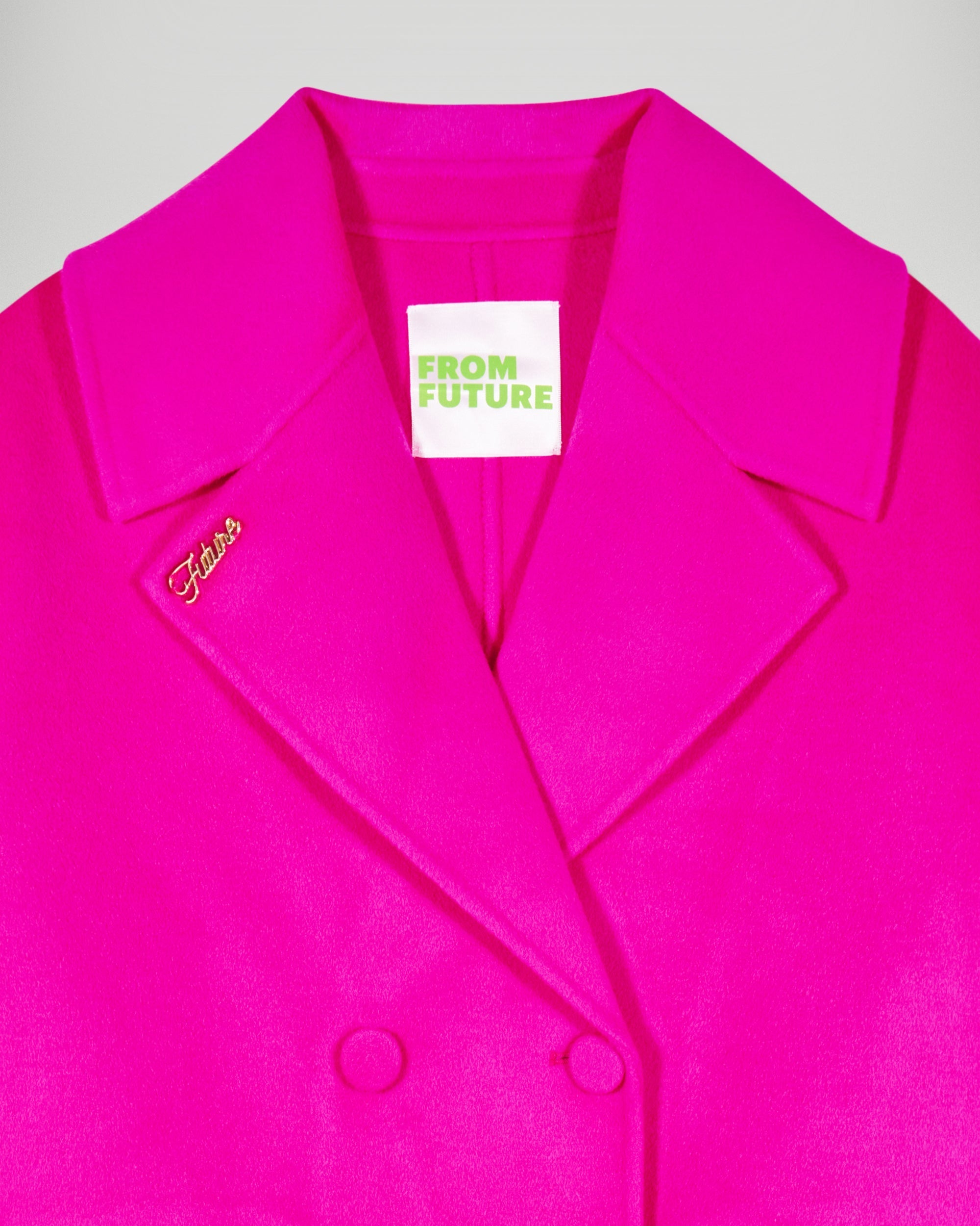Outerwear Double-Breasted Coat (H25 / FEMME / Cosmic Pink)
