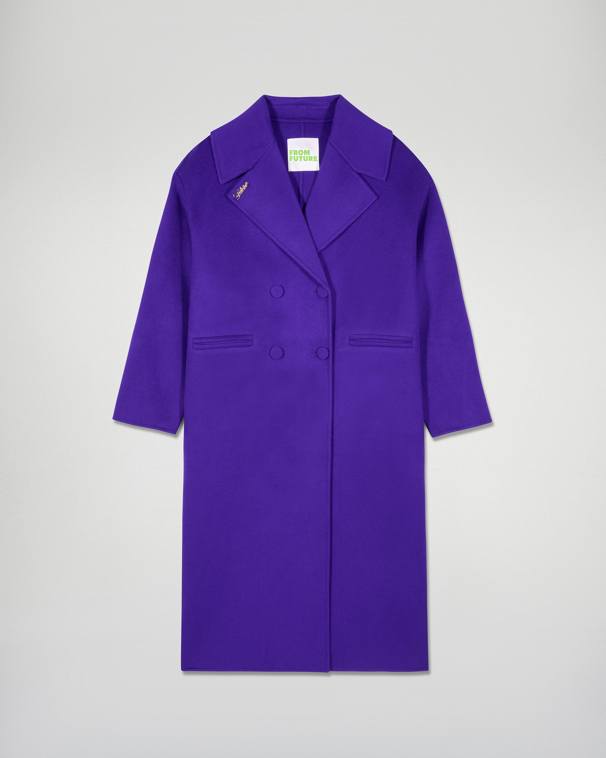 Outerwear Double-Breasted Coat (H25 / FEMME / Velvet Purple)