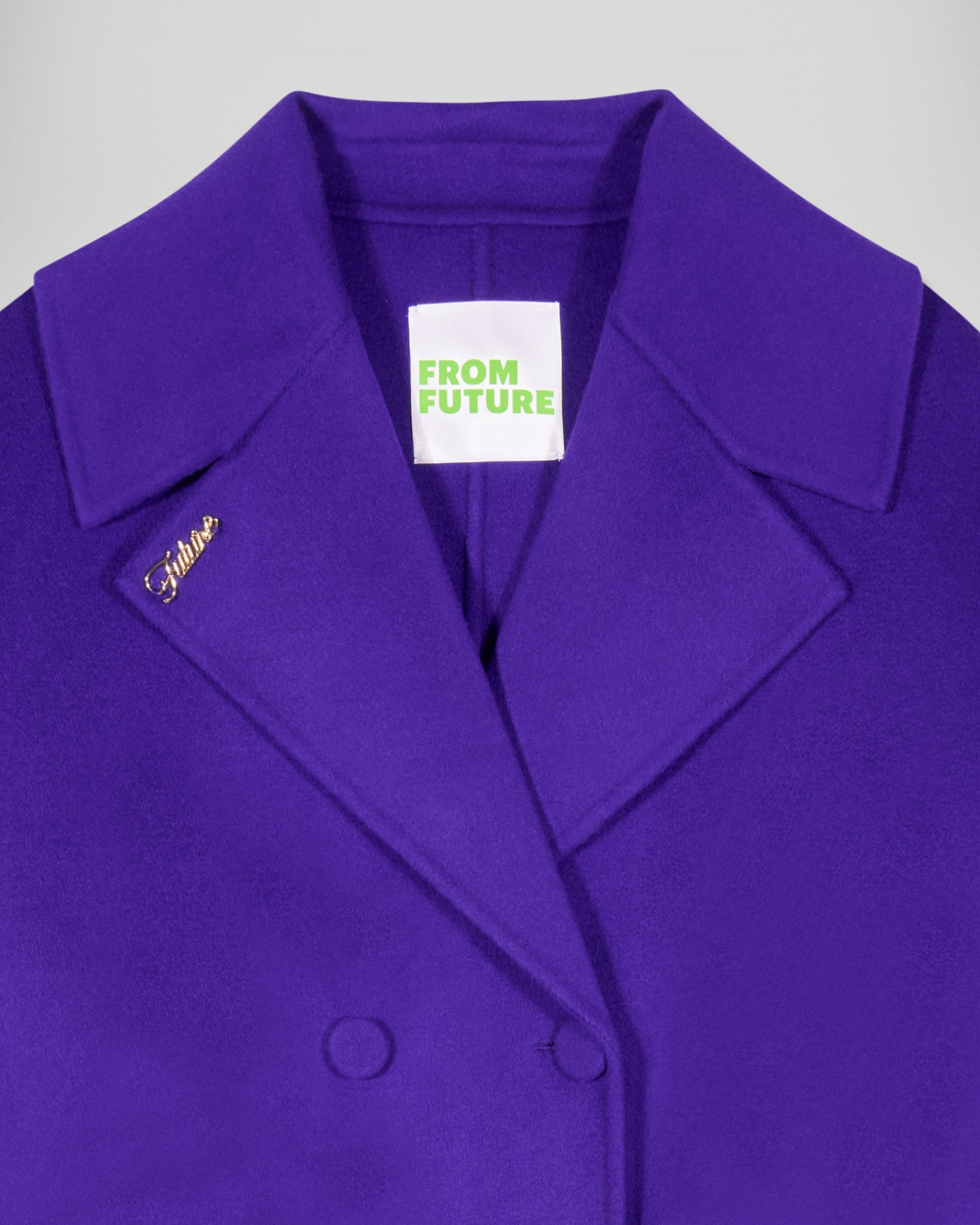 Outerwear Double-Breasted Coat (H25 / FEMME / Velvet Purple)
