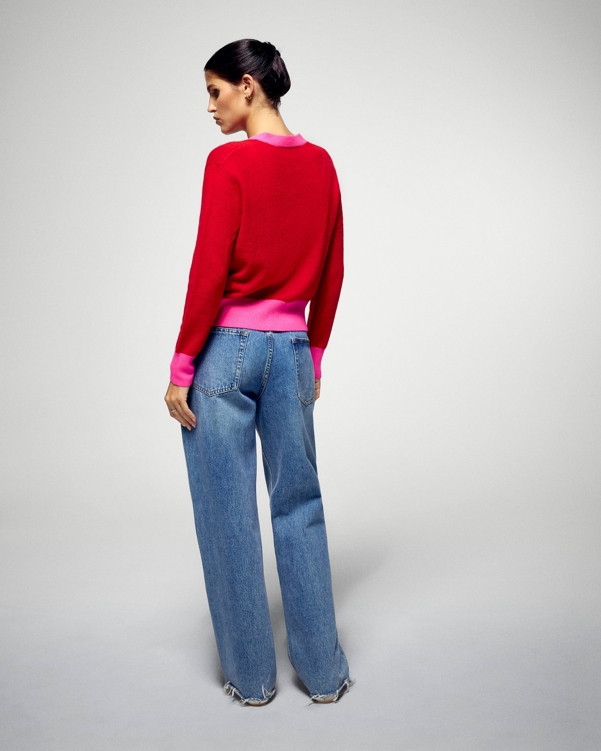 Cardigan sweater (H25 / FEMME / Hot Red)