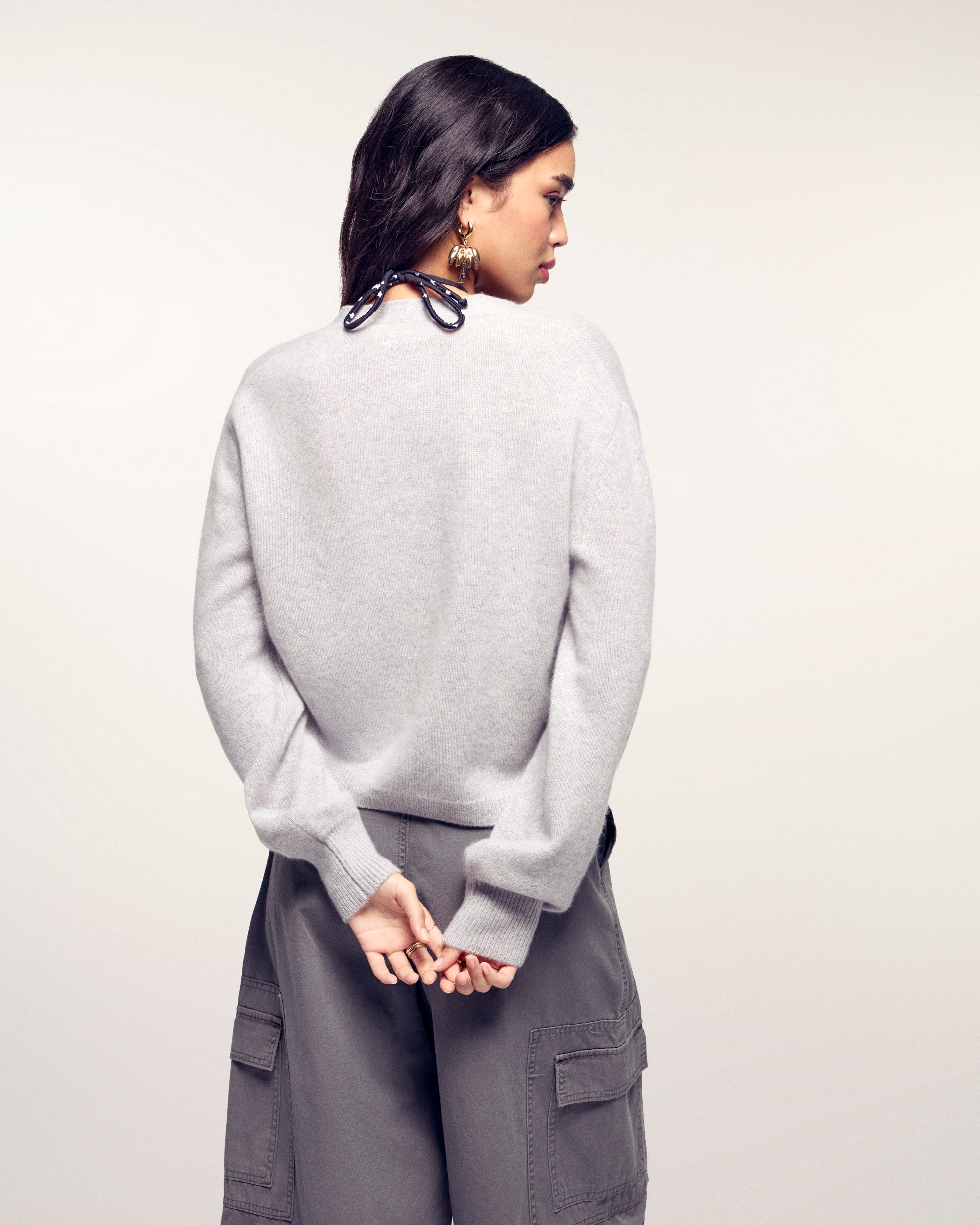 Cardigan Sweater (S26 / FEMME / Gris Chiné Clair)