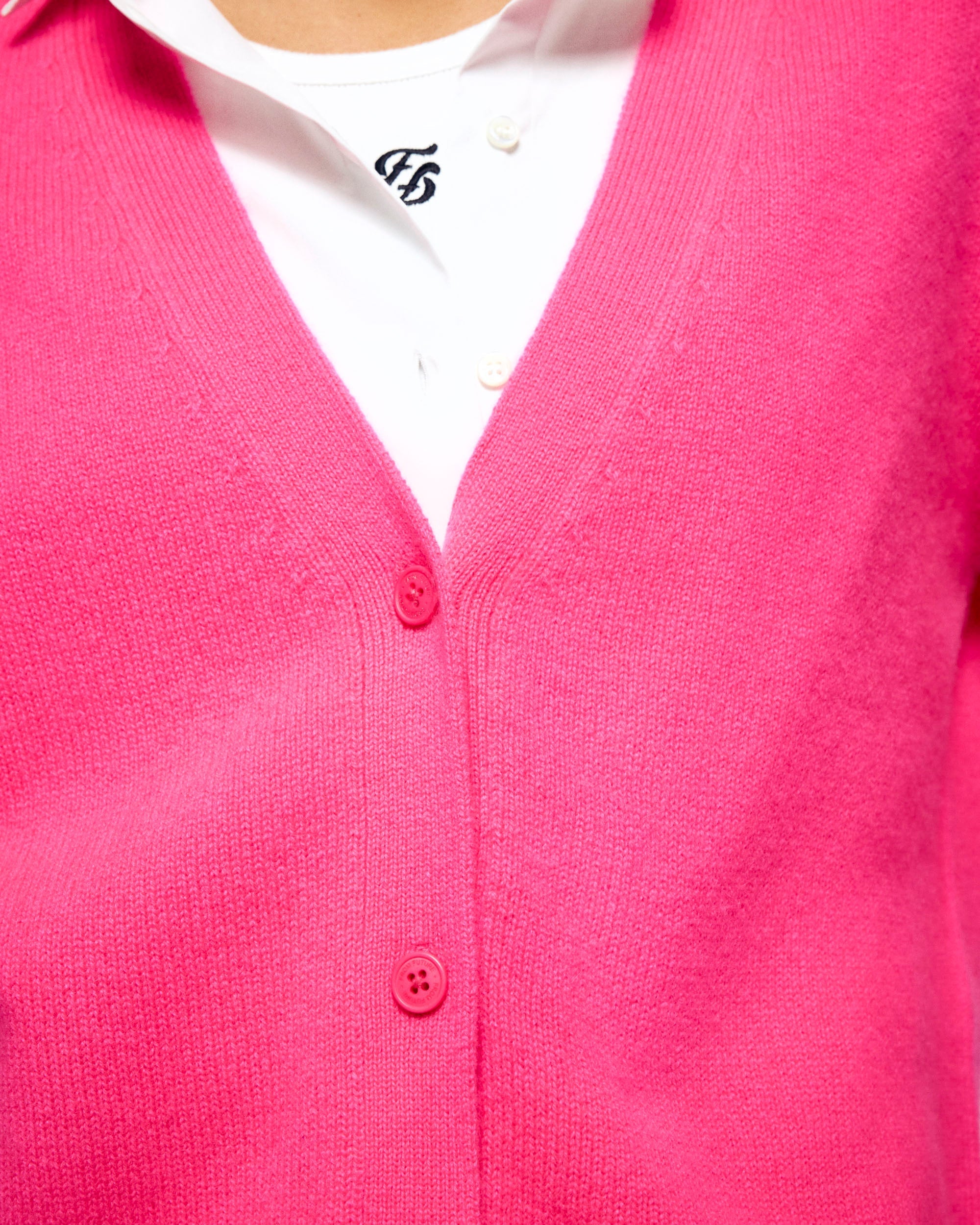 Cardigan sweater (H25 / FEMME / Solar Pink)