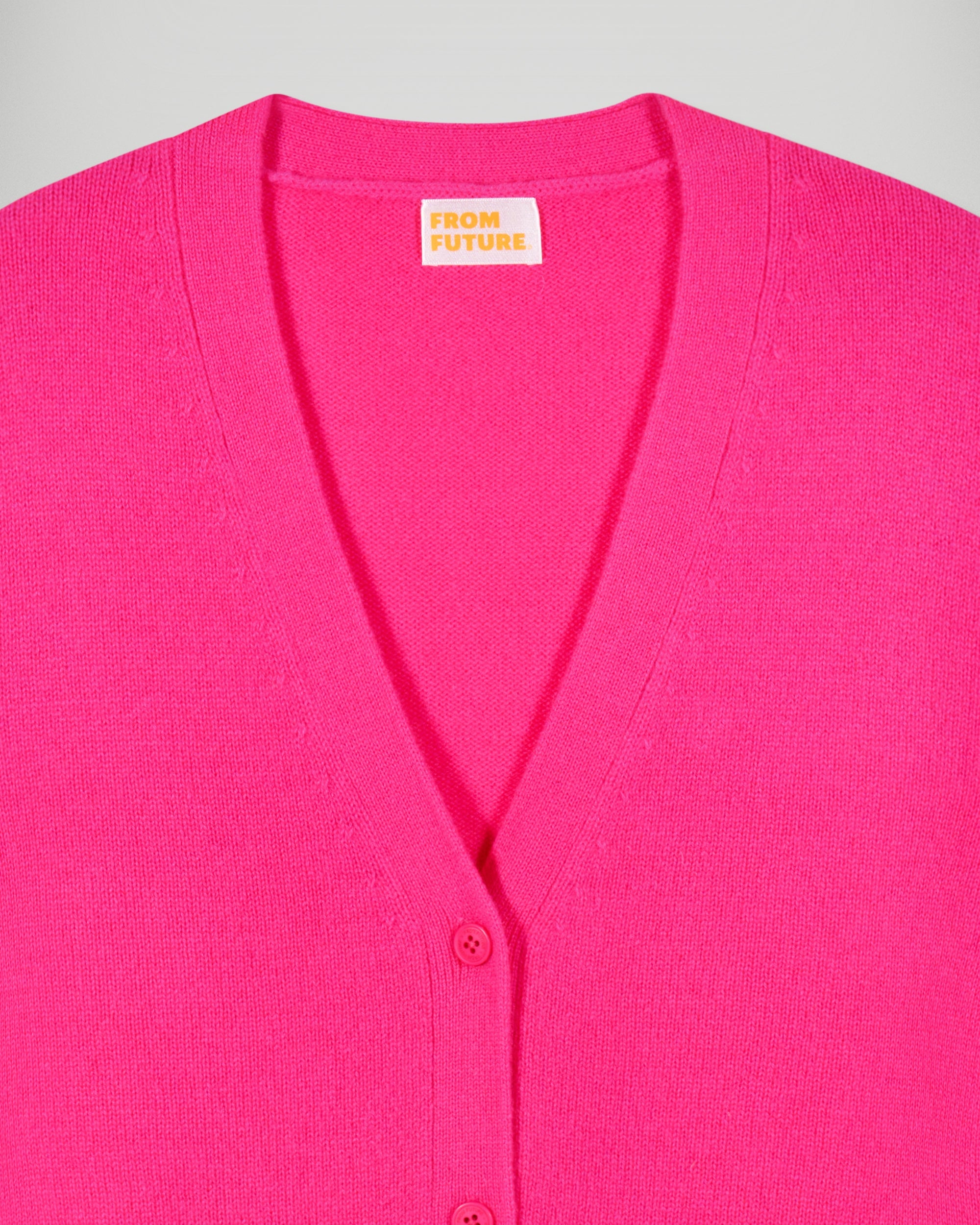 Cardigan sweater (H25 / FEMME / Solar Pink)