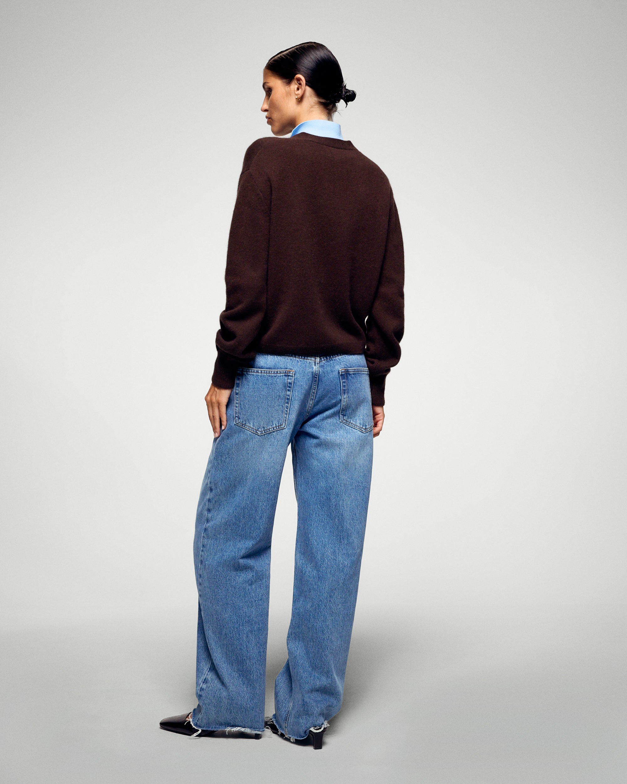 Cardigan Sweater (H25 / WOMEN / Chocolate)