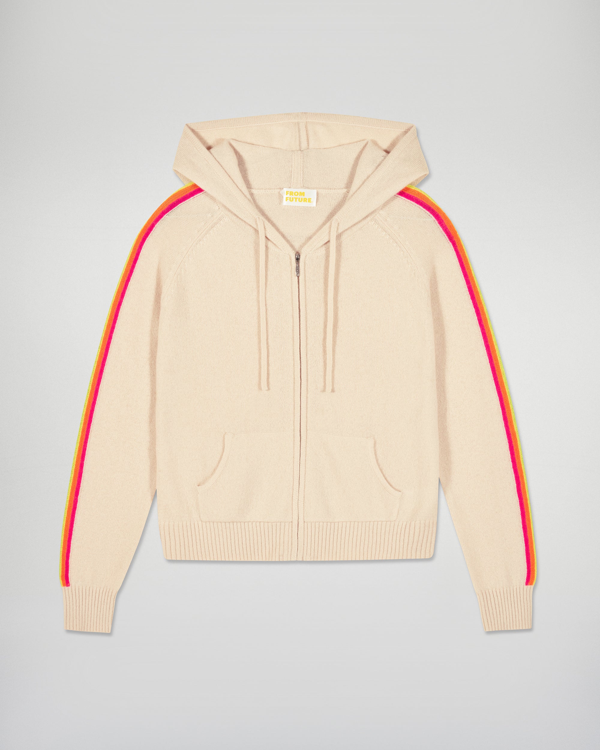 Multicolor Striped Hoodie (H25 / FEMME / Sand)