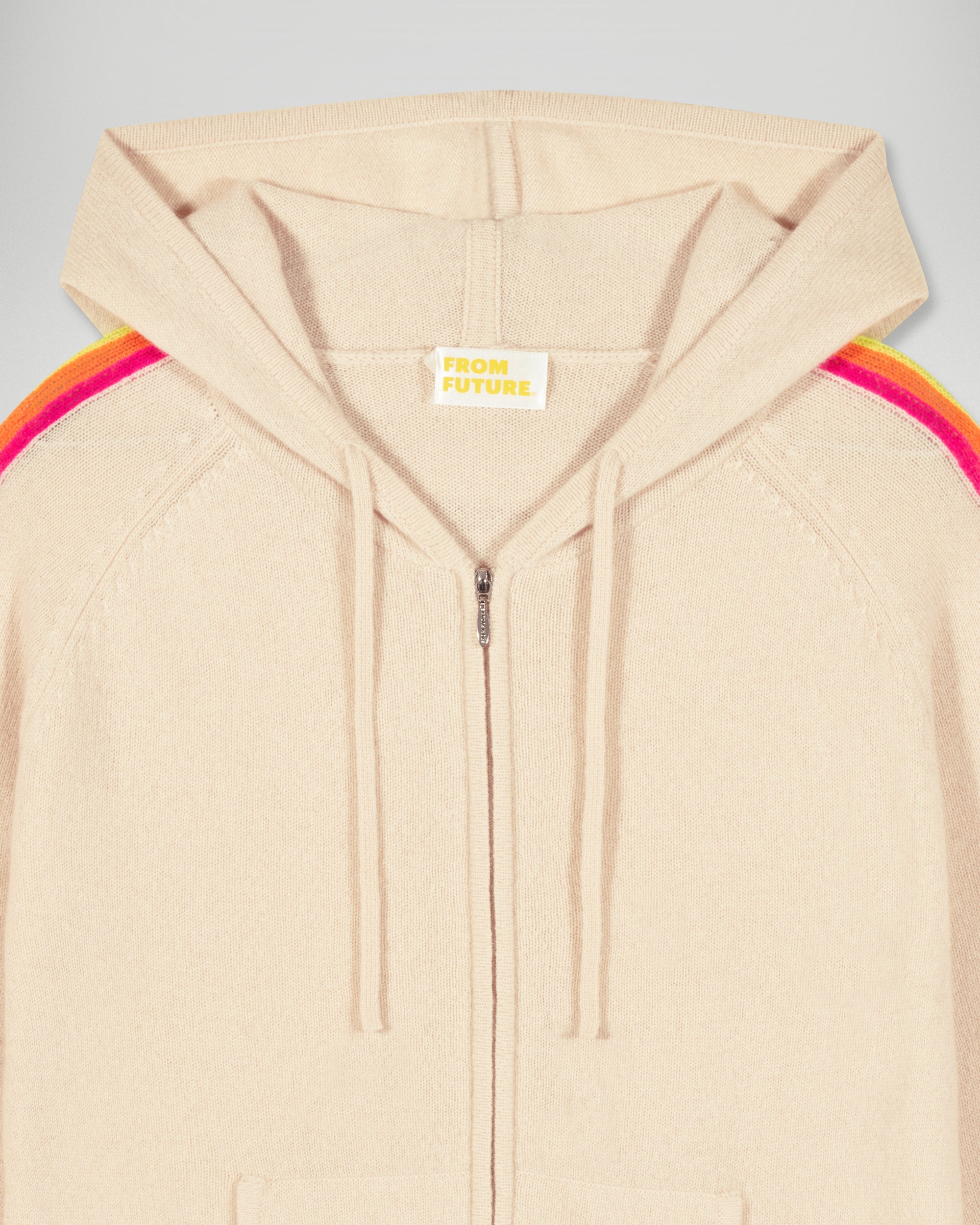 Multicolor Striped Hoodie (H25 / FEMME / Sand)