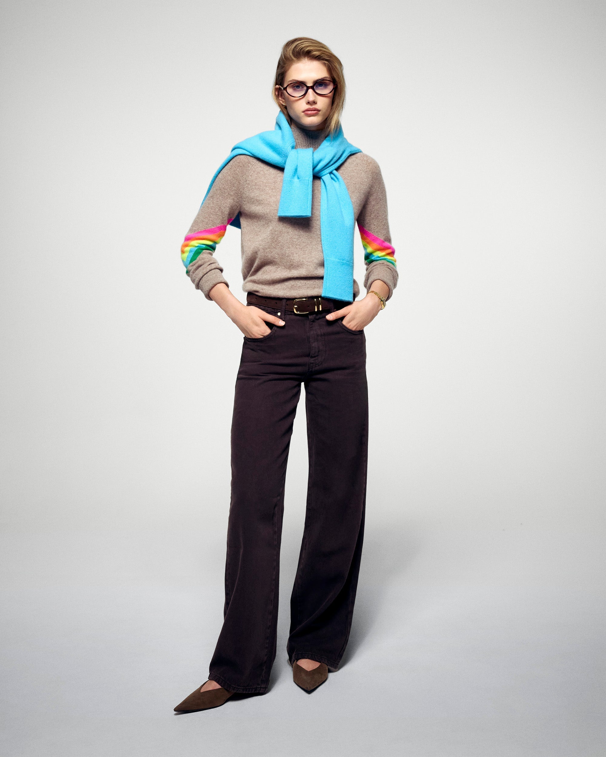 Mock Neck Sweater (H25 / FEMME / Taupe)