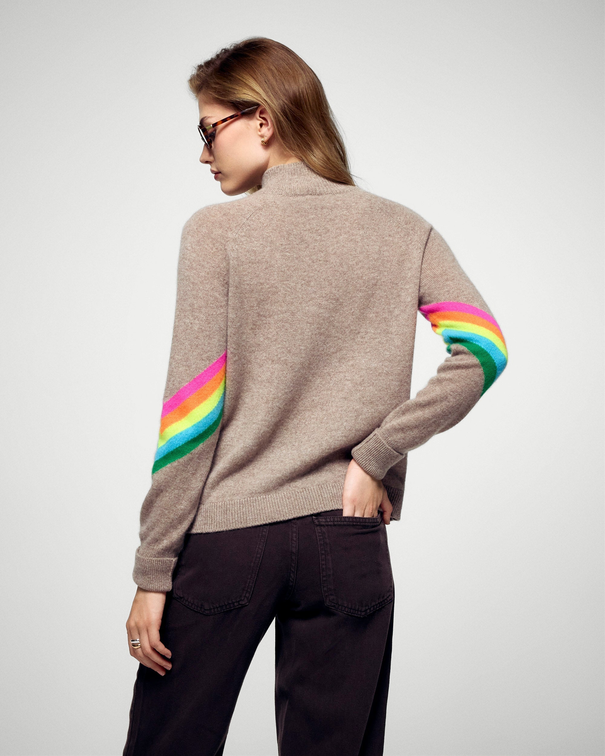 Mock Neck Sweater (H25 / FEMME / Taupe)