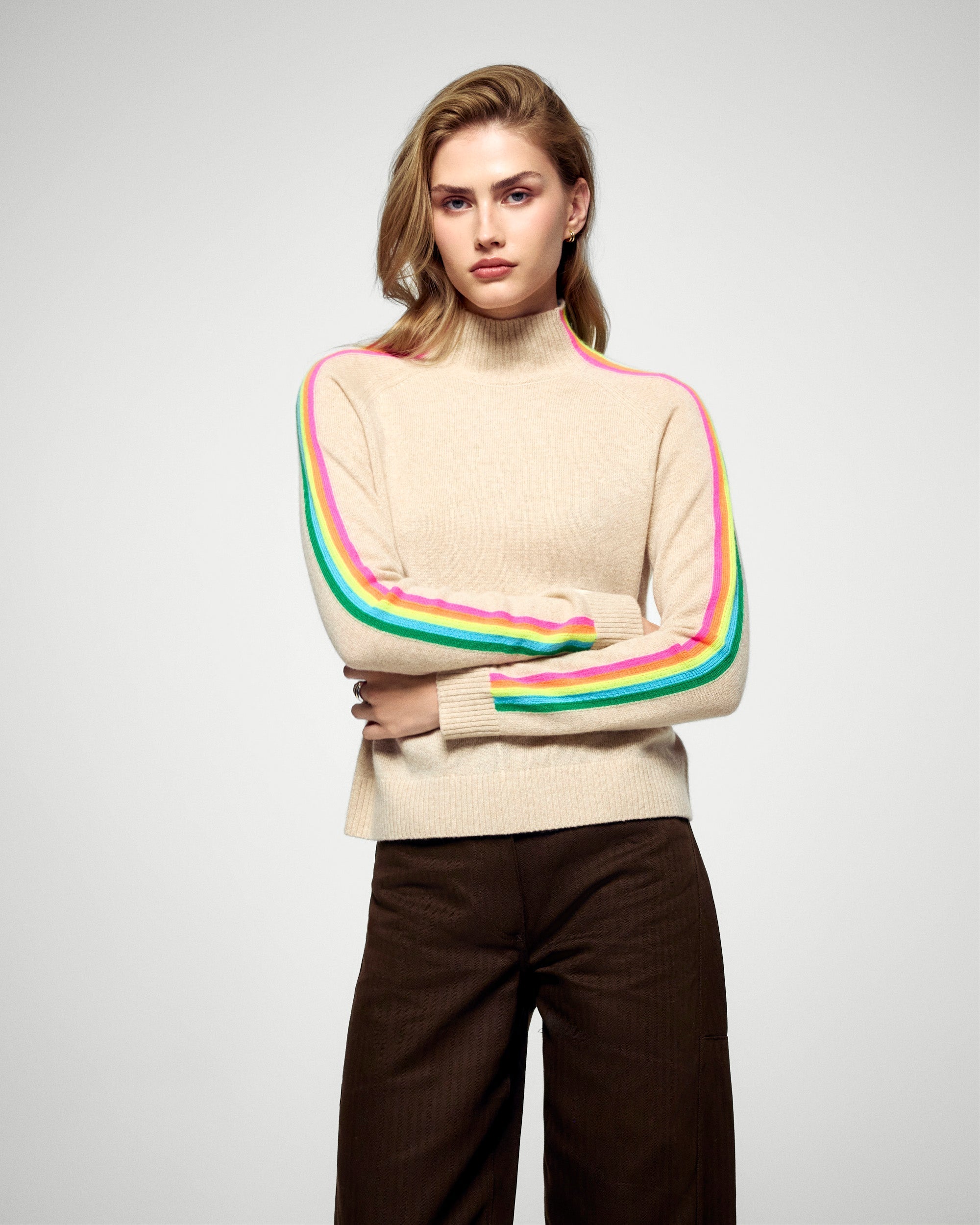 Mock Neck Sweater (H25 / FEMME / Heather Gray)