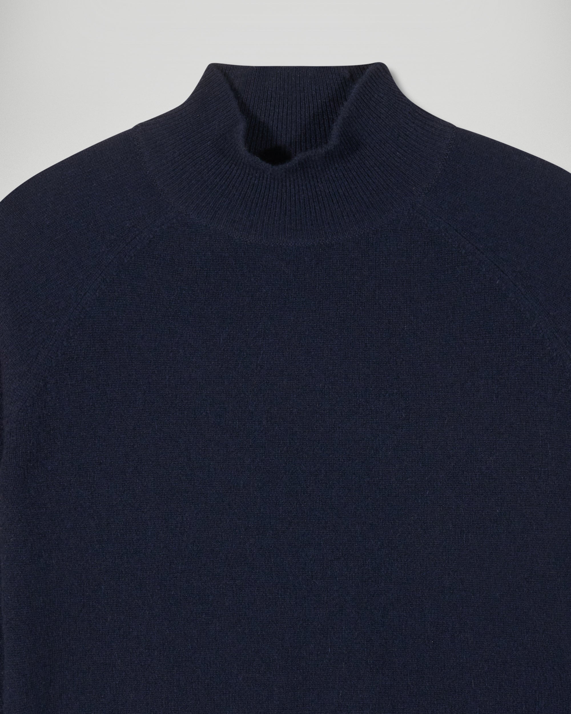 Mock Neck Sweater Multicolored Hearts (H25 / WOMEN / Navy)