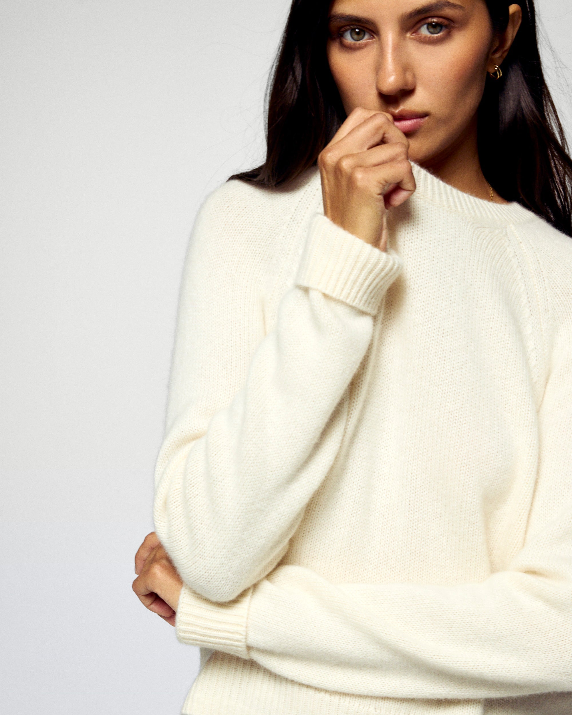 Crewneck Sweater (H25 / FEMME / White)