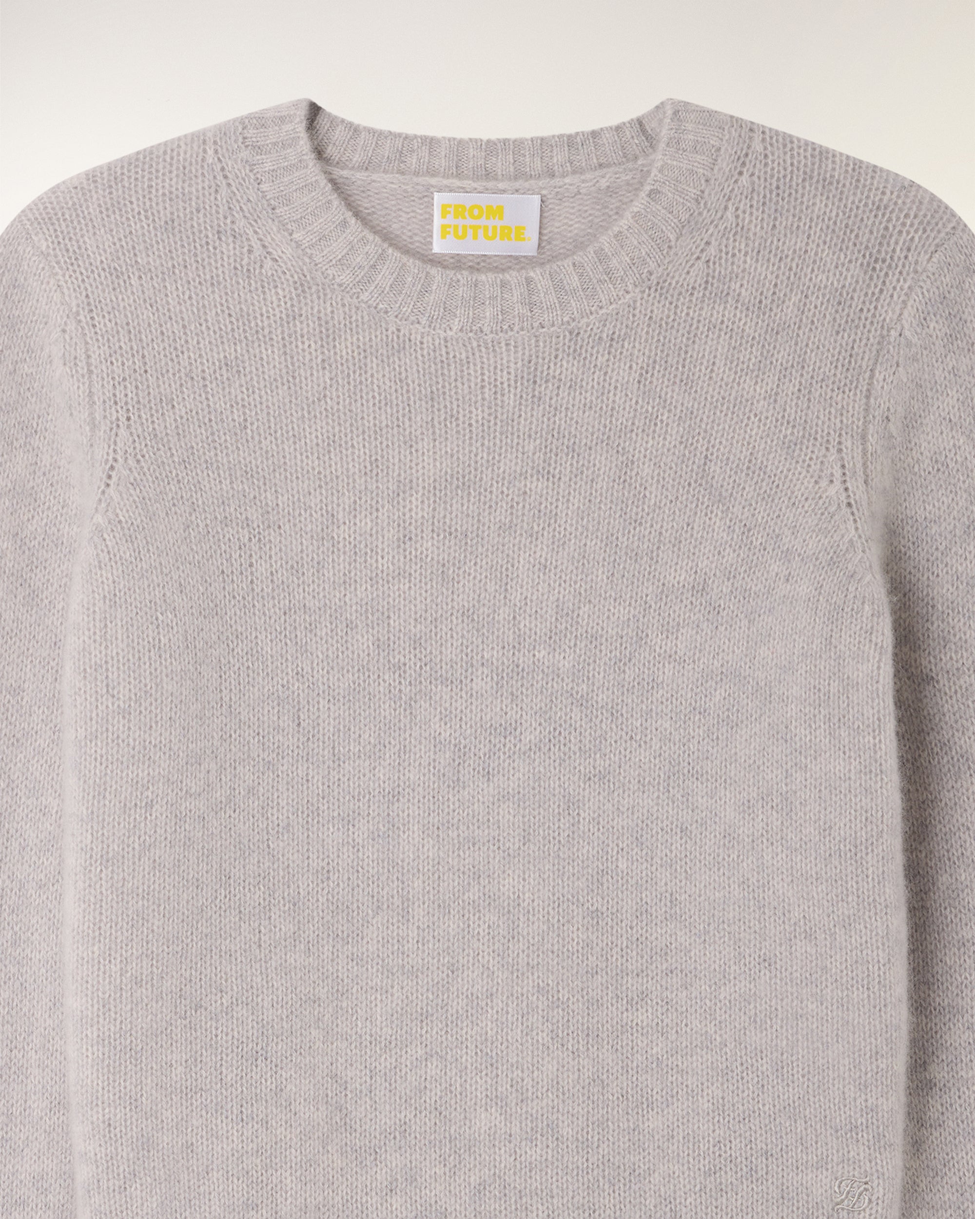 Cropped Crewneck Sweater (S26 / FEMME / Gris Chiné Clair)