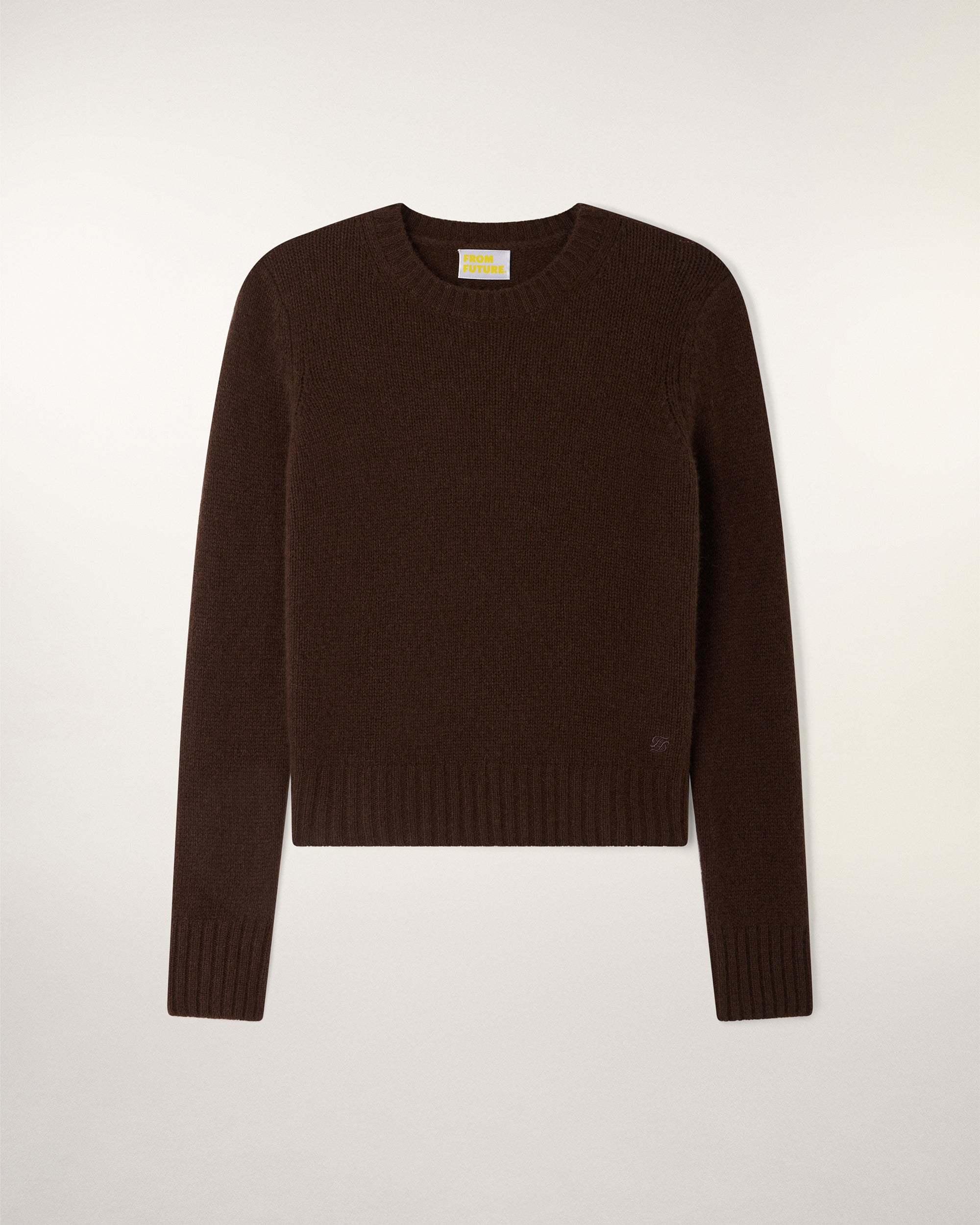 Cropped Crewneck Sweater (S26 / FEMME / Chocolat)