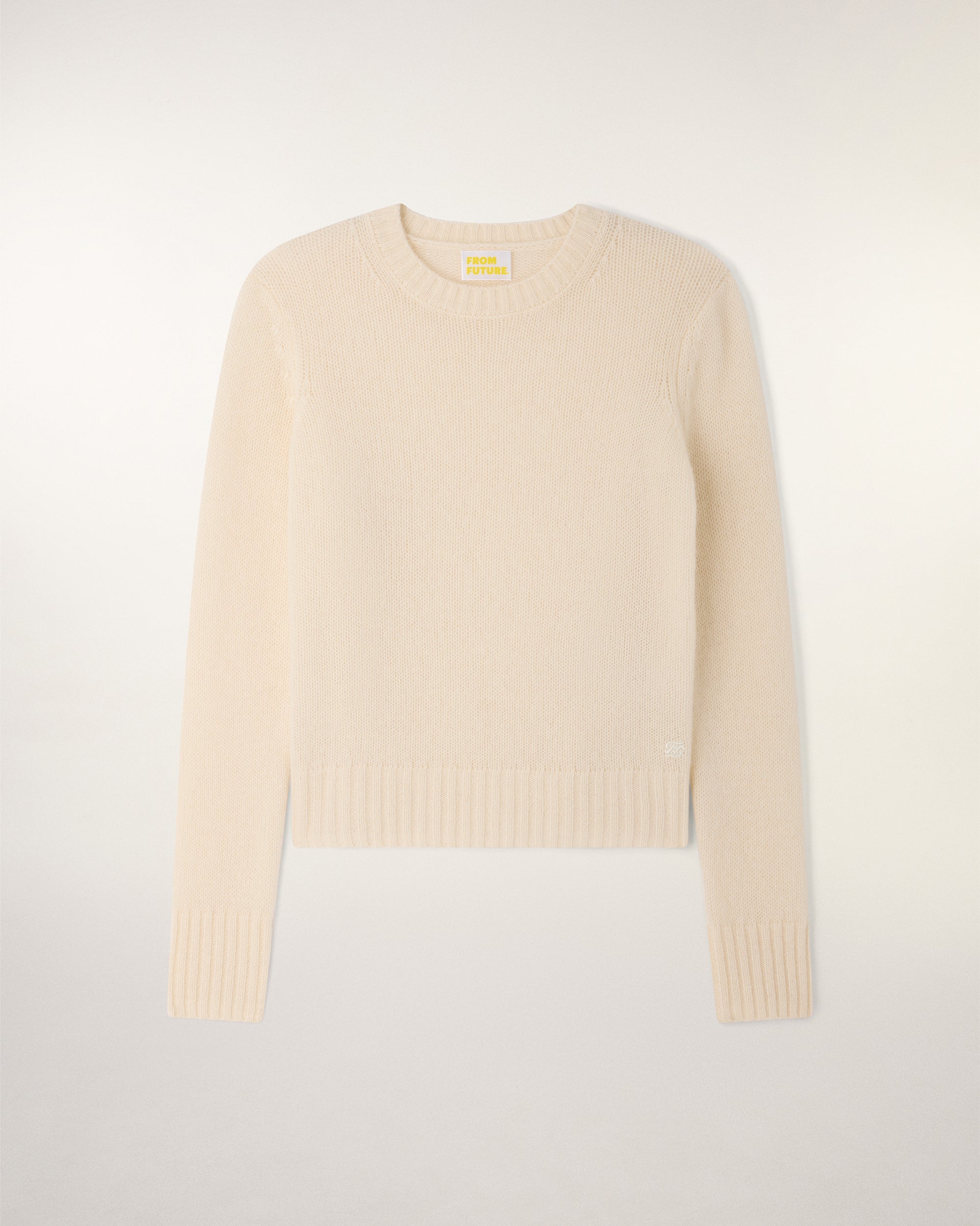 Cropped Crewneck Sweater (S26 / FEMME / Ecru)