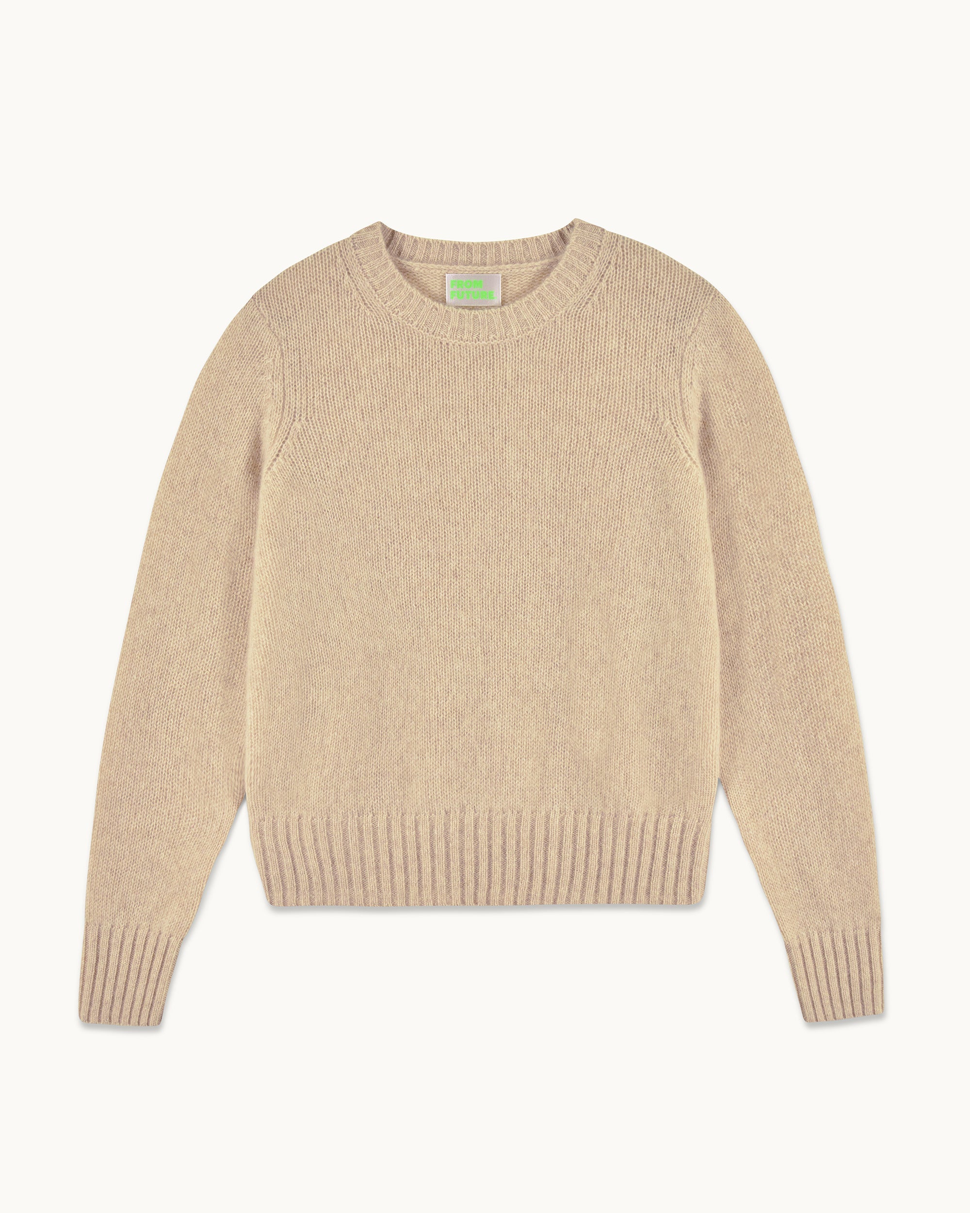Short Crewneck Sweater (S25 / WOMEN / Heather Beige)