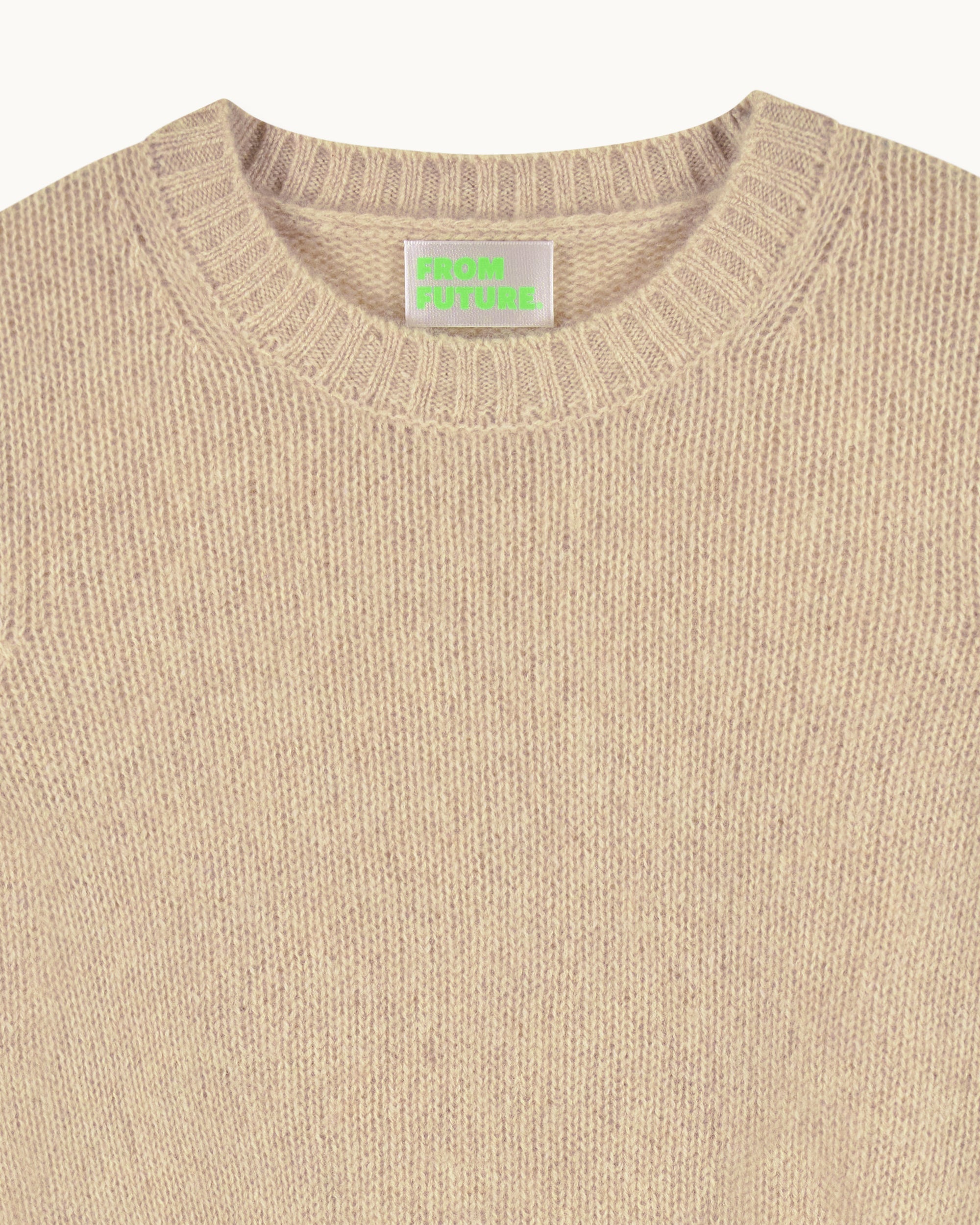 Short Crewneck Sweater (S25 / WOMEN / Heather Beige)