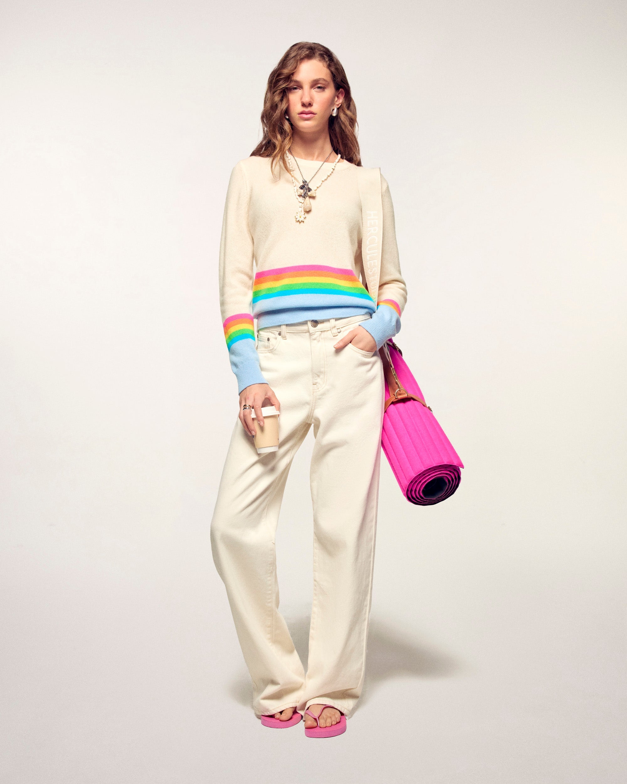 Crewneck Striped Sweater (S26/ FEMME / Baby Blue)