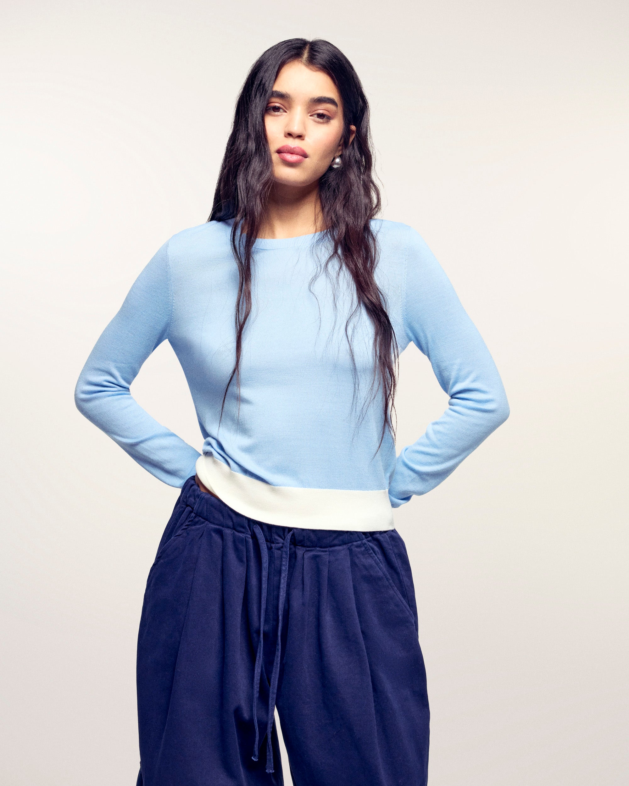 Crewneck Sweater (S26/ FEMME/ Baby Blue / RWS)