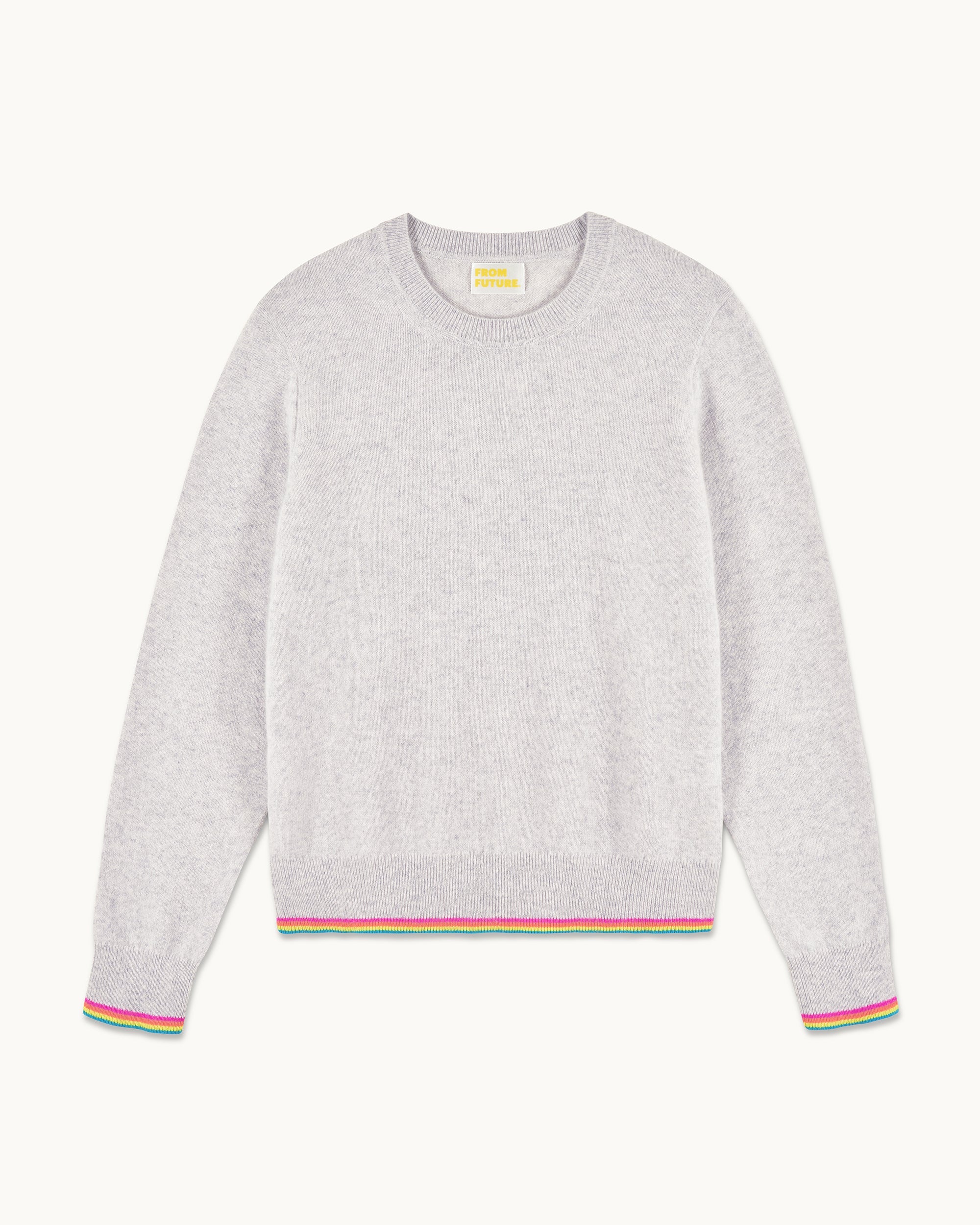 Multicolored Crewneck Sweater (S25 / WOMEN / Light Heather Gray)