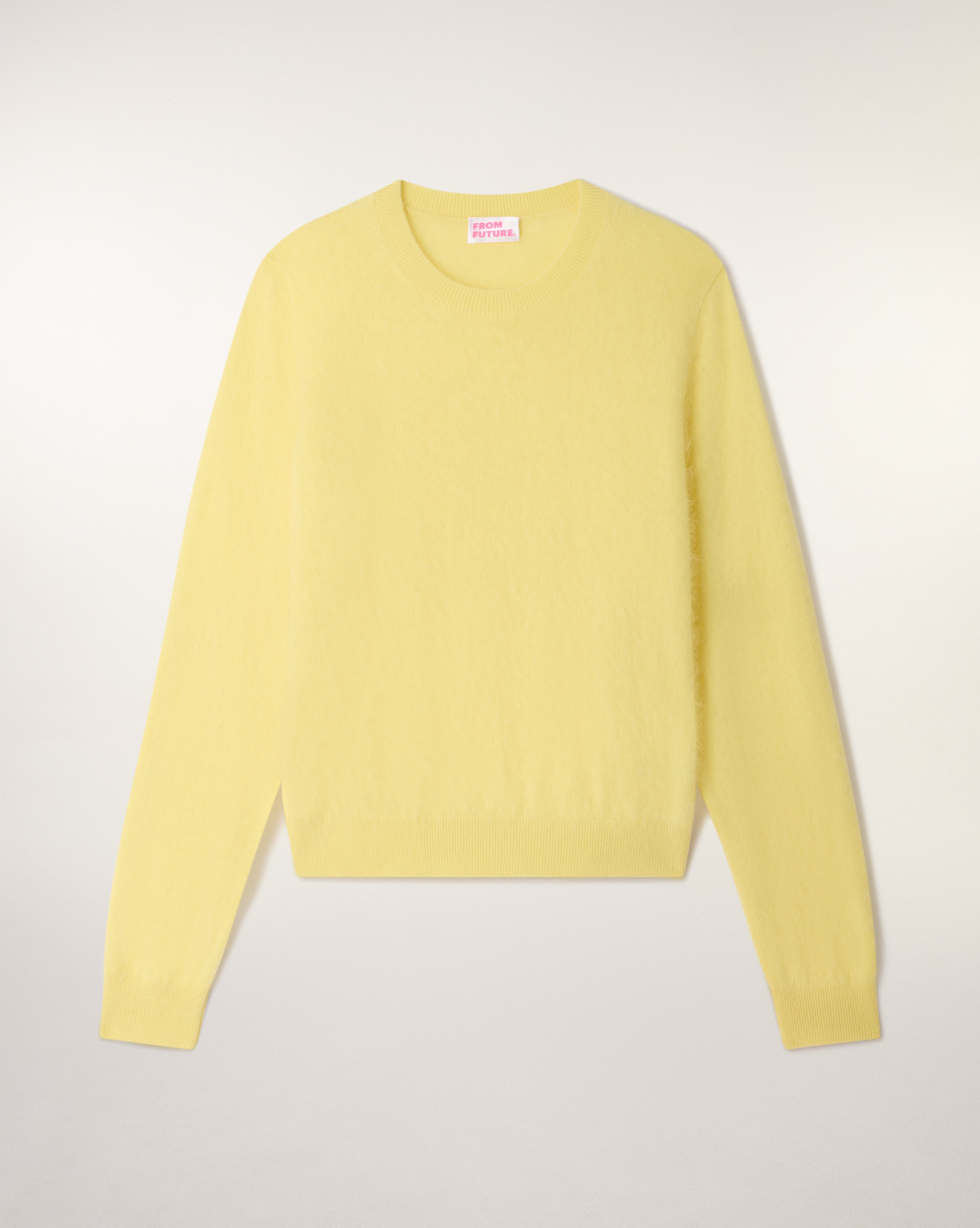 Brushed Cashmere Crewneck Sweater (S26 / FEMME / Star Yellow)