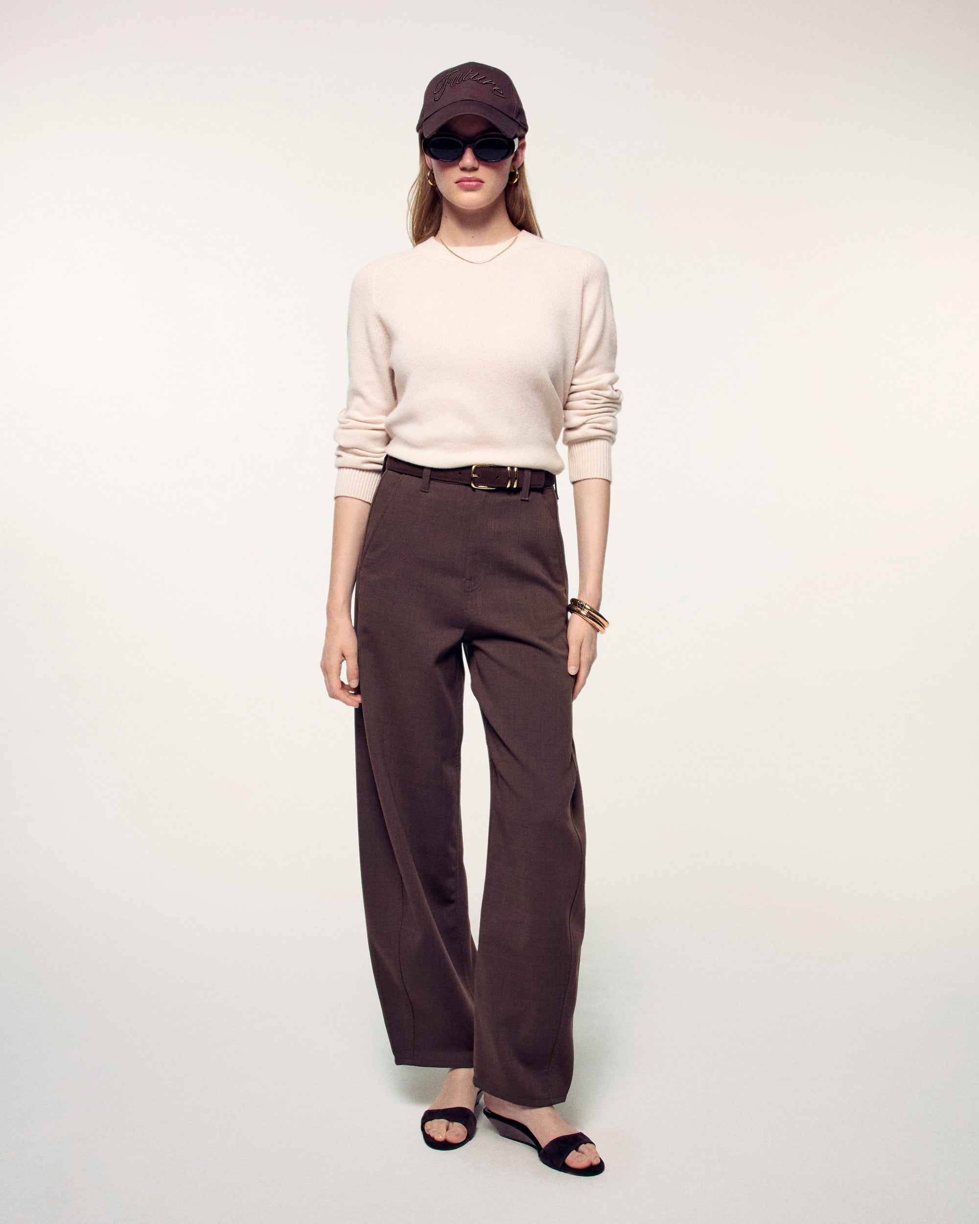 Heart Jacquard Crewneck Sweater (S26/ FEMME/ Sable)