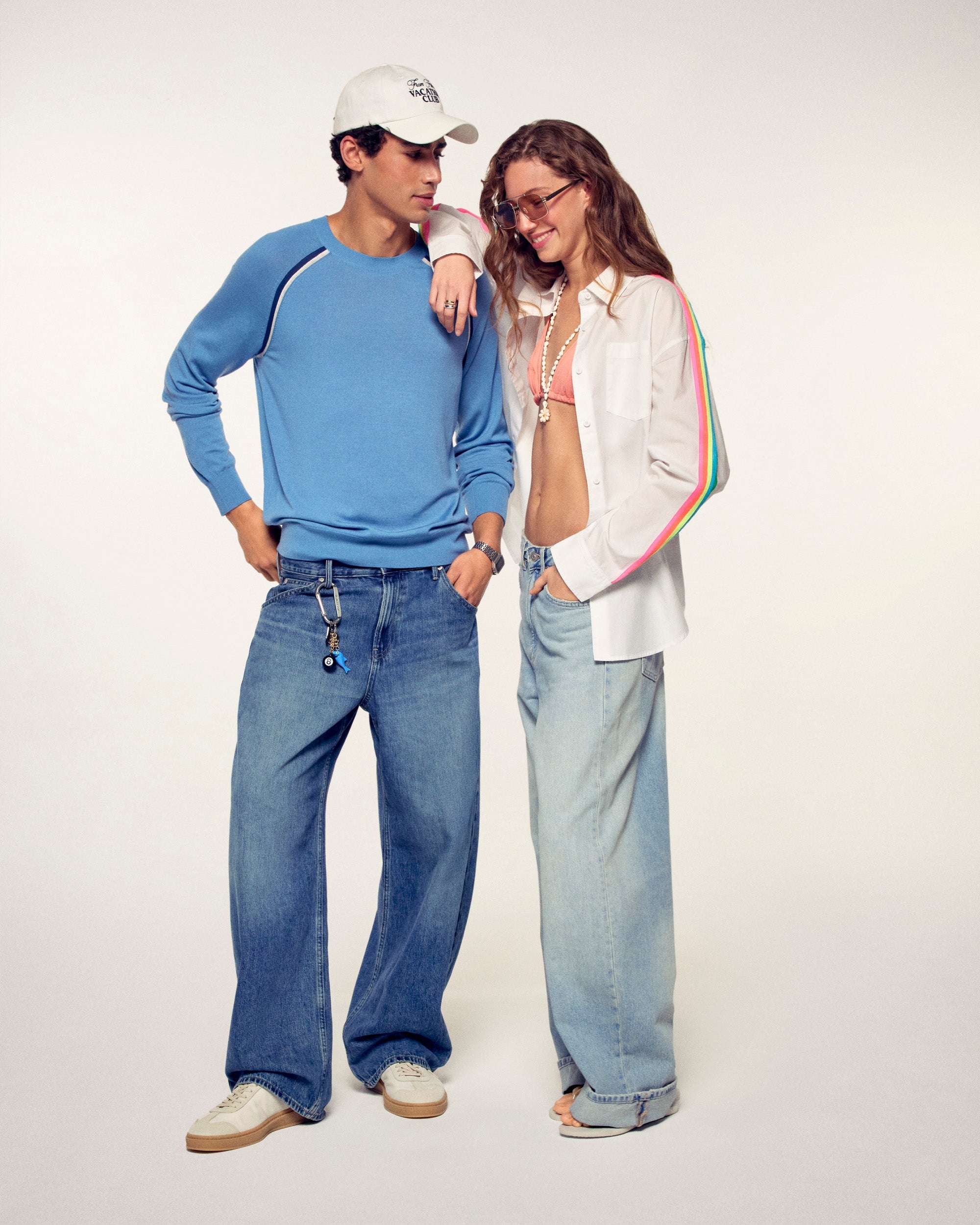 Long-Sleeve Striped Shirt (S26 / FEMME / White)